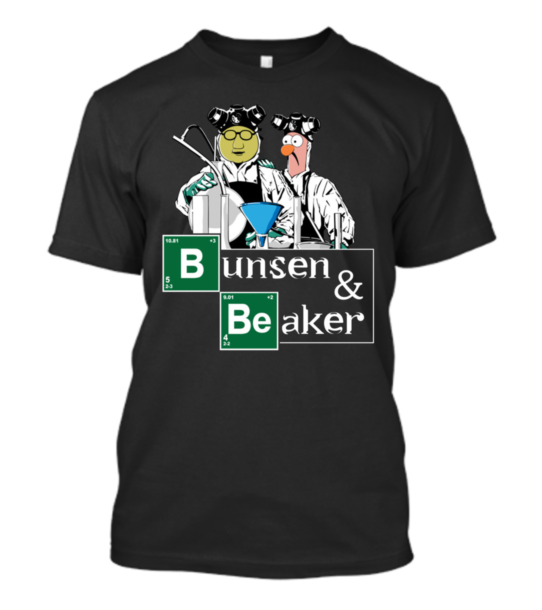 Bunsen And Beaker Breaking Beaker Elements Chemistry T-Shirt