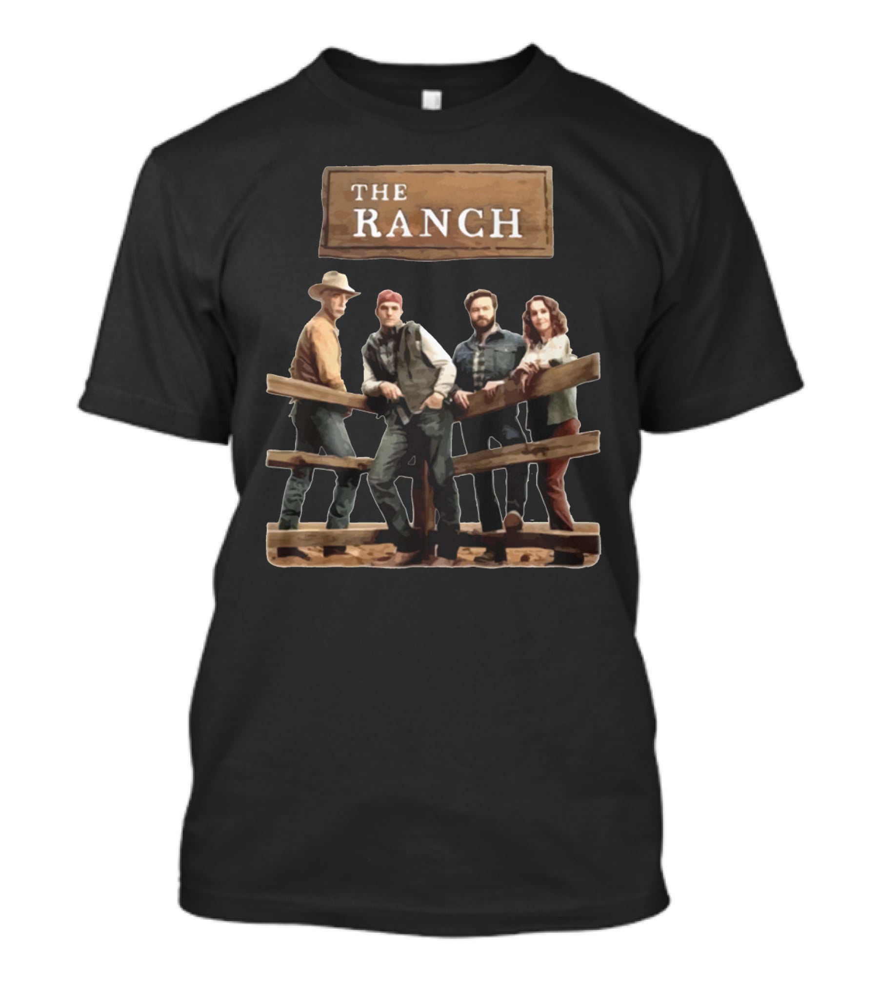 THE RANCH TV Show Cast Standing By Fence T-Shirt