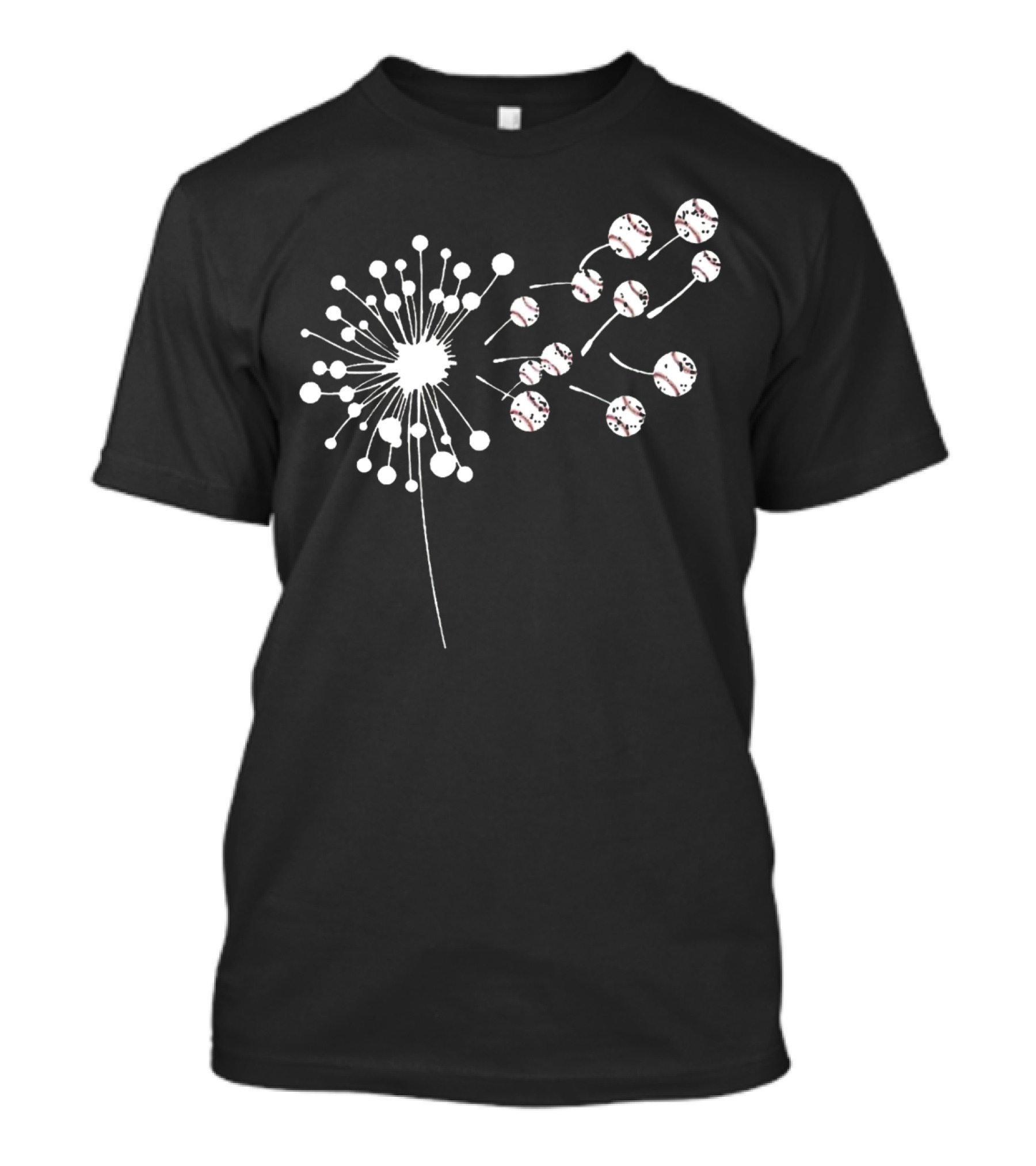 Dandelion Baseball Balls Dispersion Fun T-Shirt