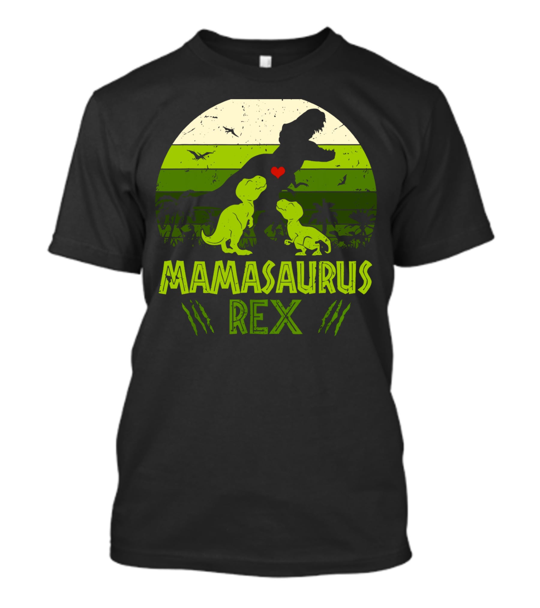 Vintage Retro Mamasaurus Rex Dinosaur Lover 2 Kids T-Shirt