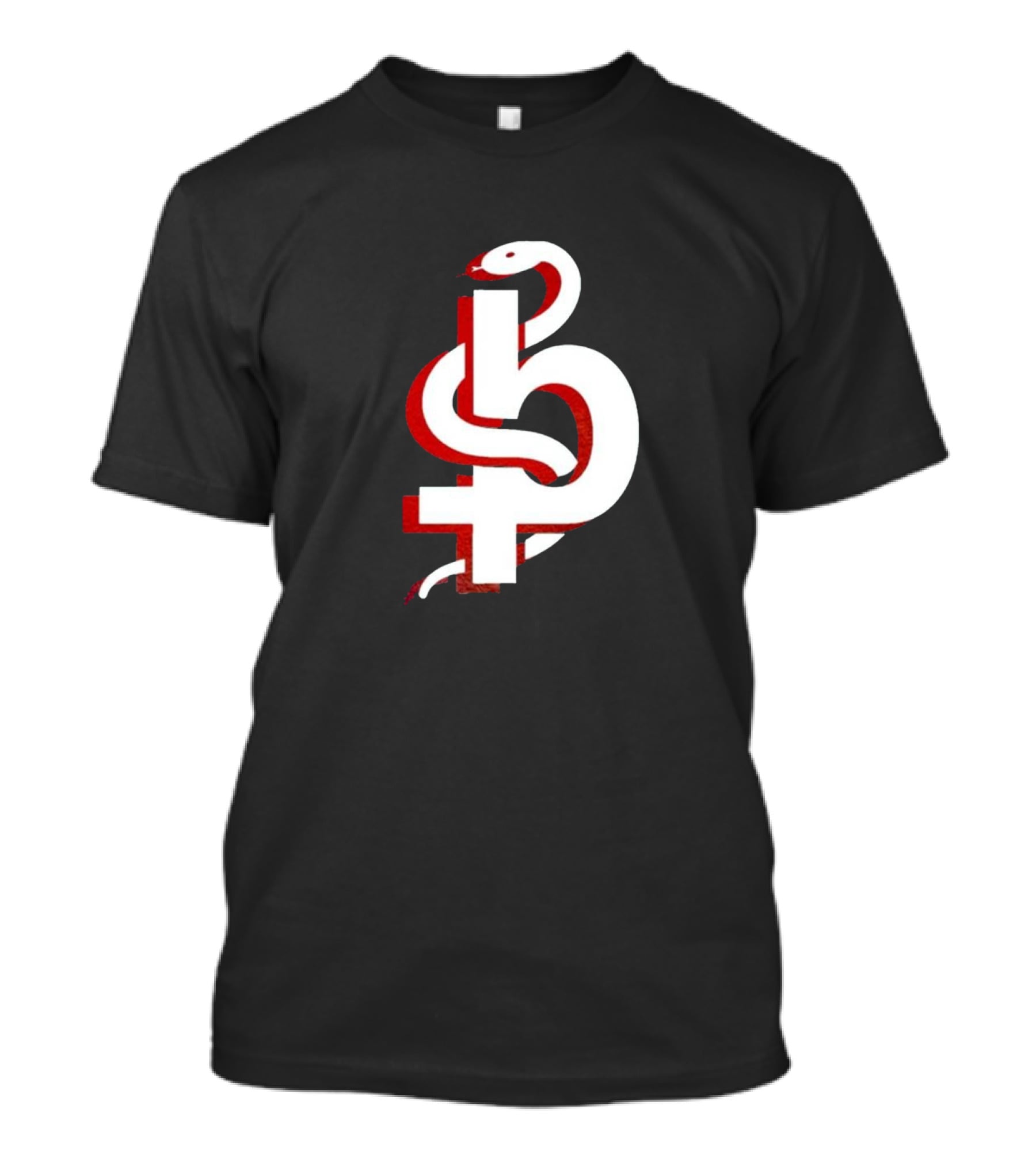 Blackbear Snake Symbol Icon With Red And White T-Shirt