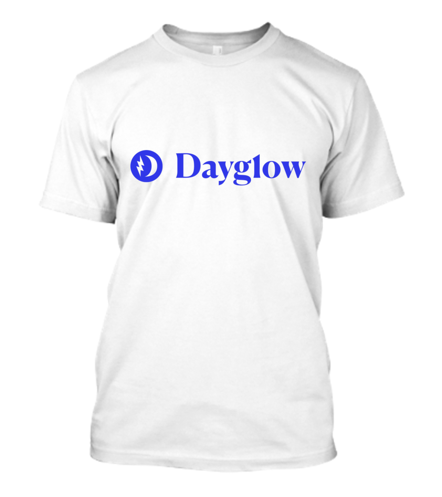 Dayglow Electric Blue Lightning Bolt Circle T-Shirt