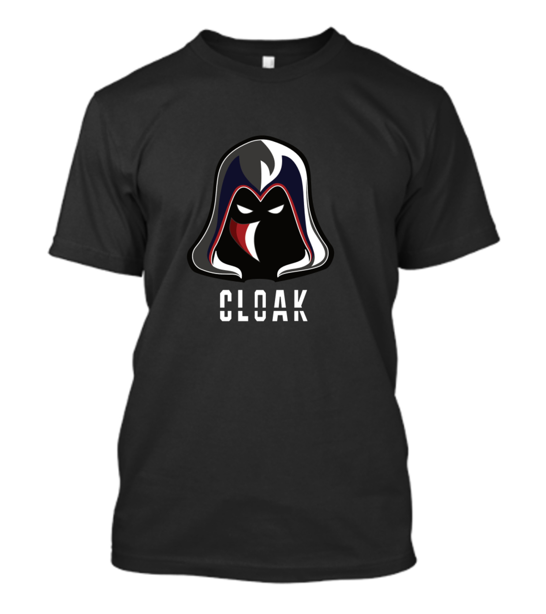 Cloak Red White Black Hooded Mask T-Shirt