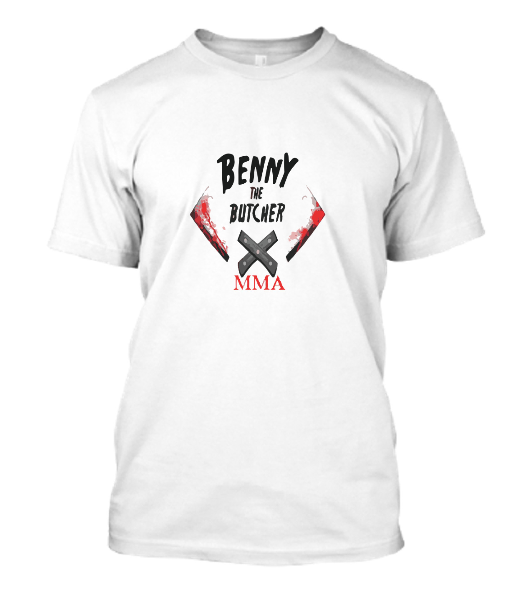 Benny The Butcher MMA Bloodied Cleavers Crossed T-Shirt