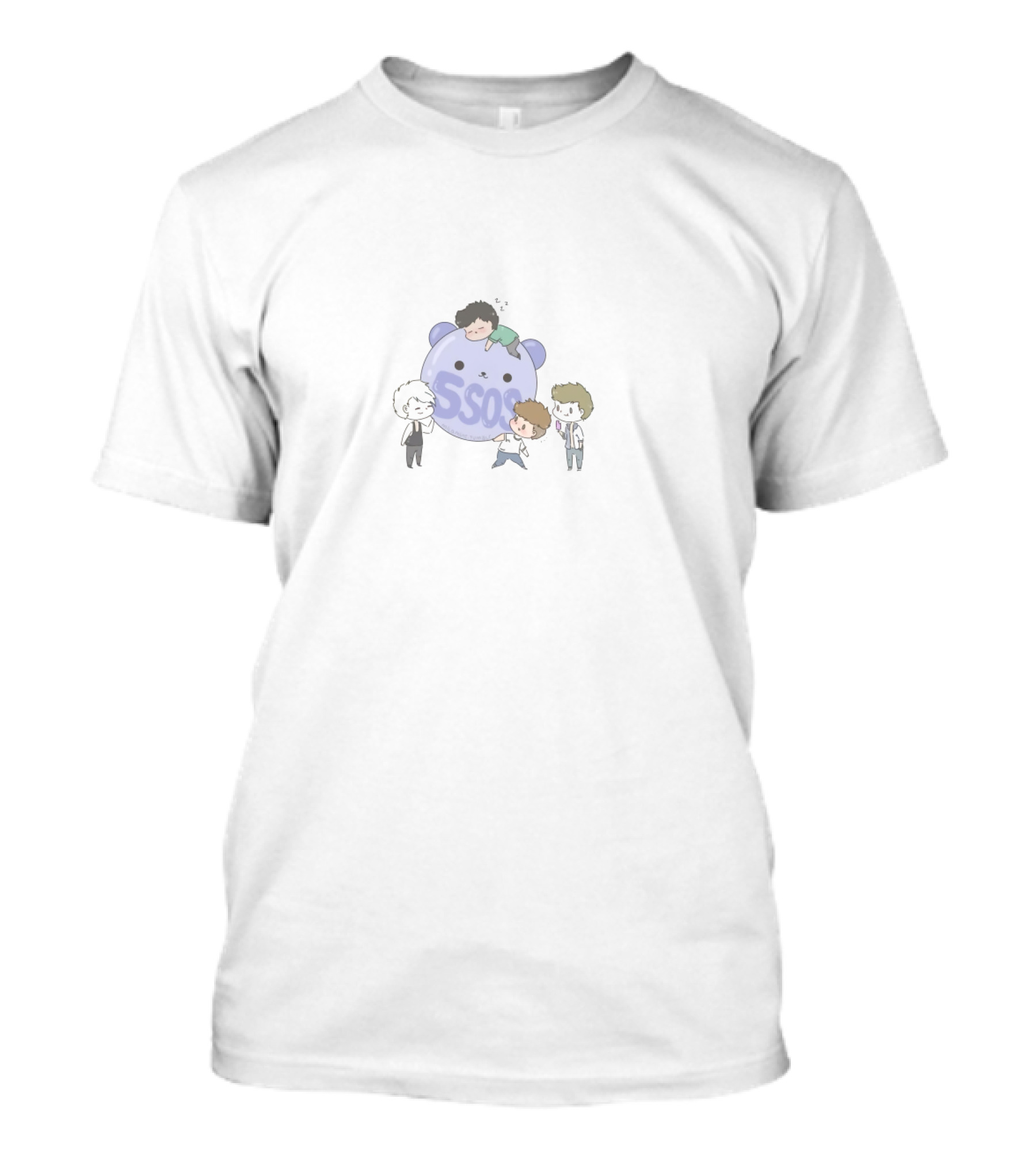 BoxLunch 5SOS Cartoon Band Characters T-Shirt