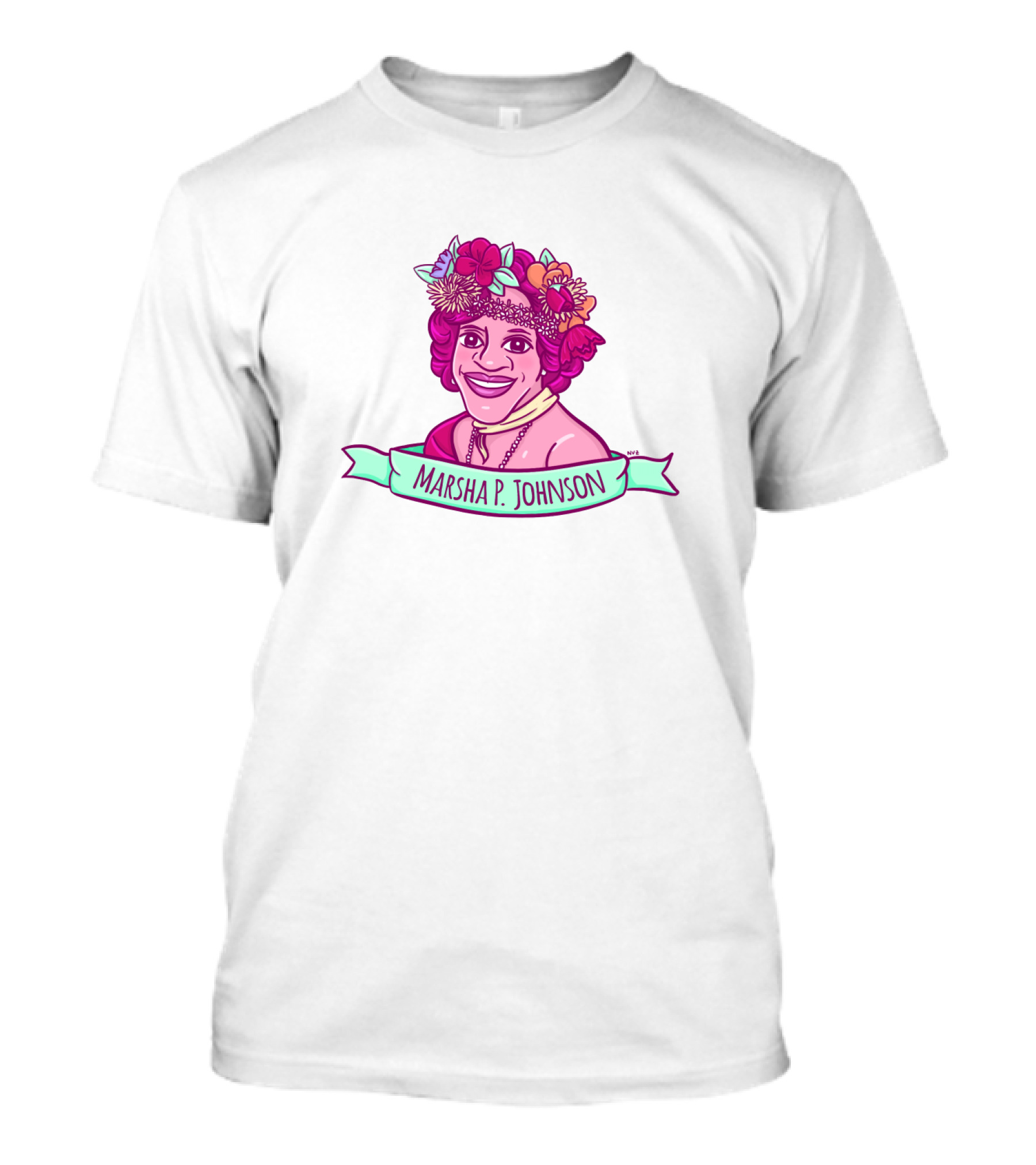 Marsha P. Johnson Flower Crown T-Shirt