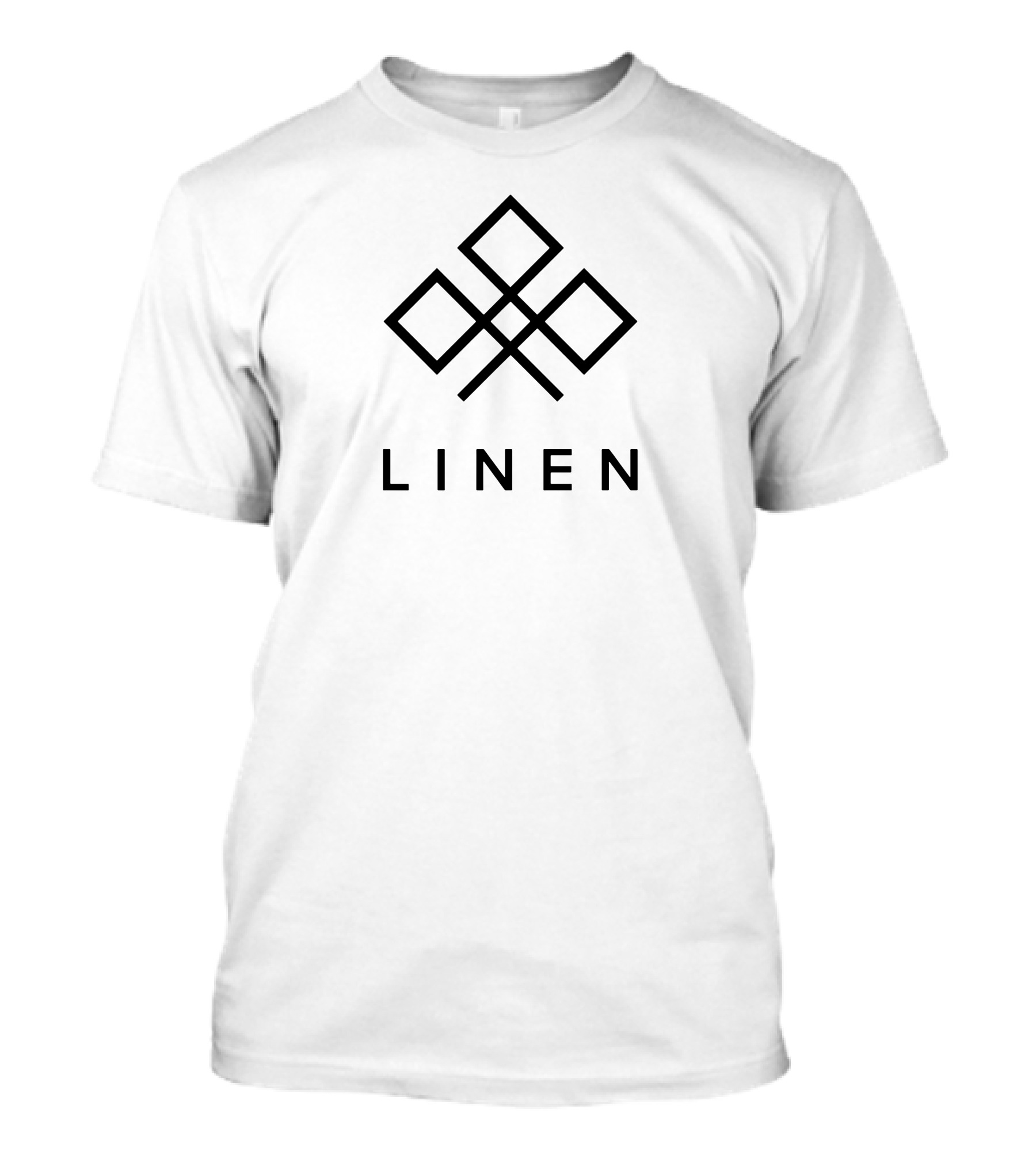 Linen Geometric Diamond Squares T-Shirt
