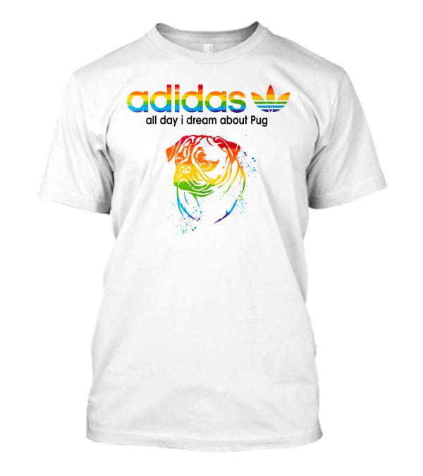 All Day I Dream About Pug Rainbow T-Shirt