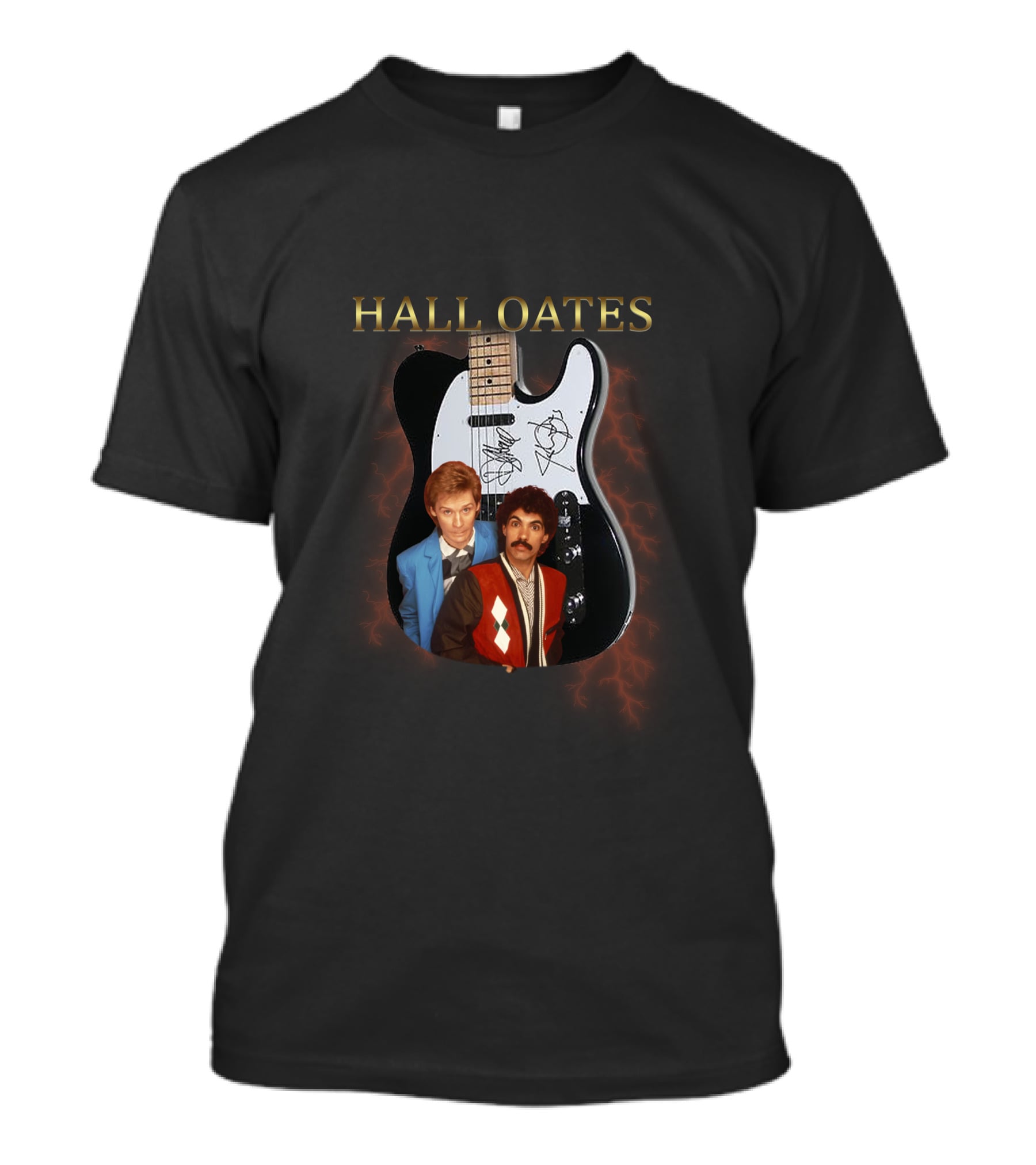 Hall Oates Signature Guitar With Band T-Shirt