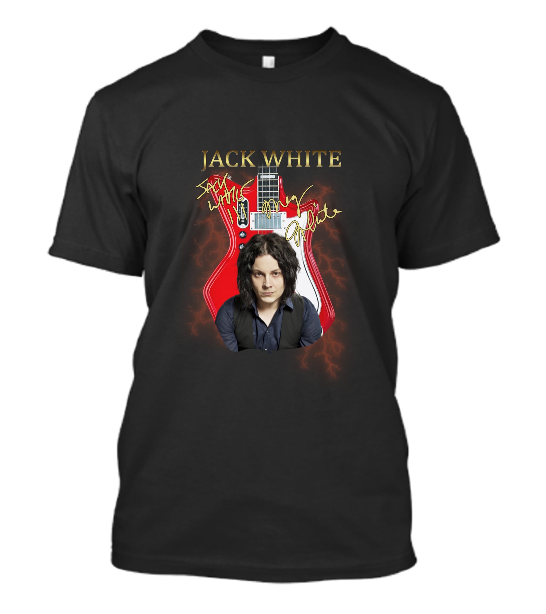 Jack White Signature Guitar Red Electric T-Shirt