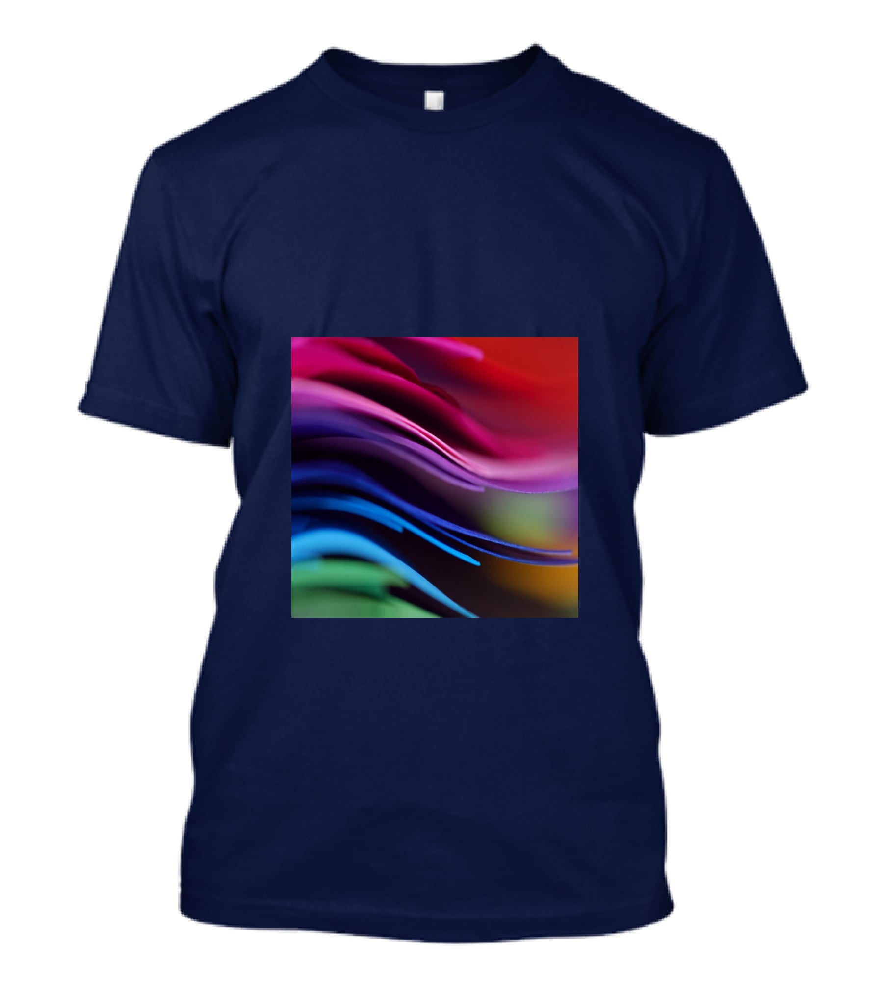 Colorful Abstract Waves In Gradient Spectrum T-Shirt