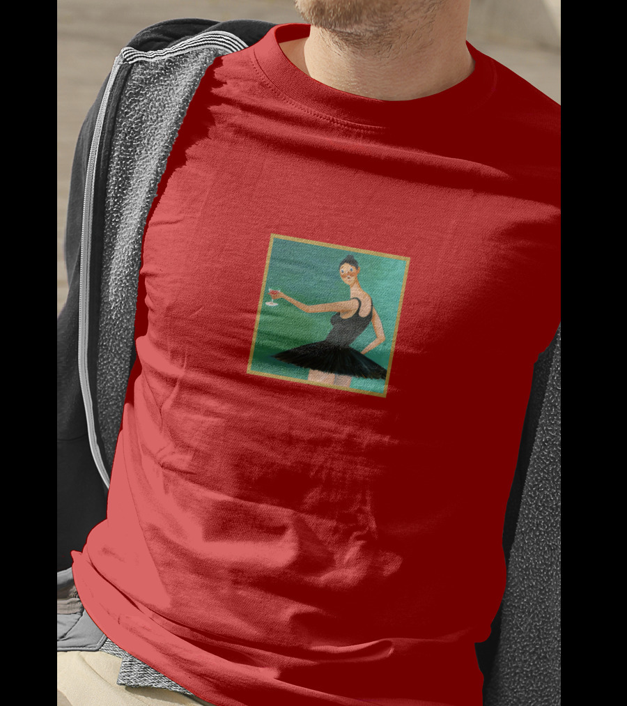 Black Swan With Wine Glass T-Shirt