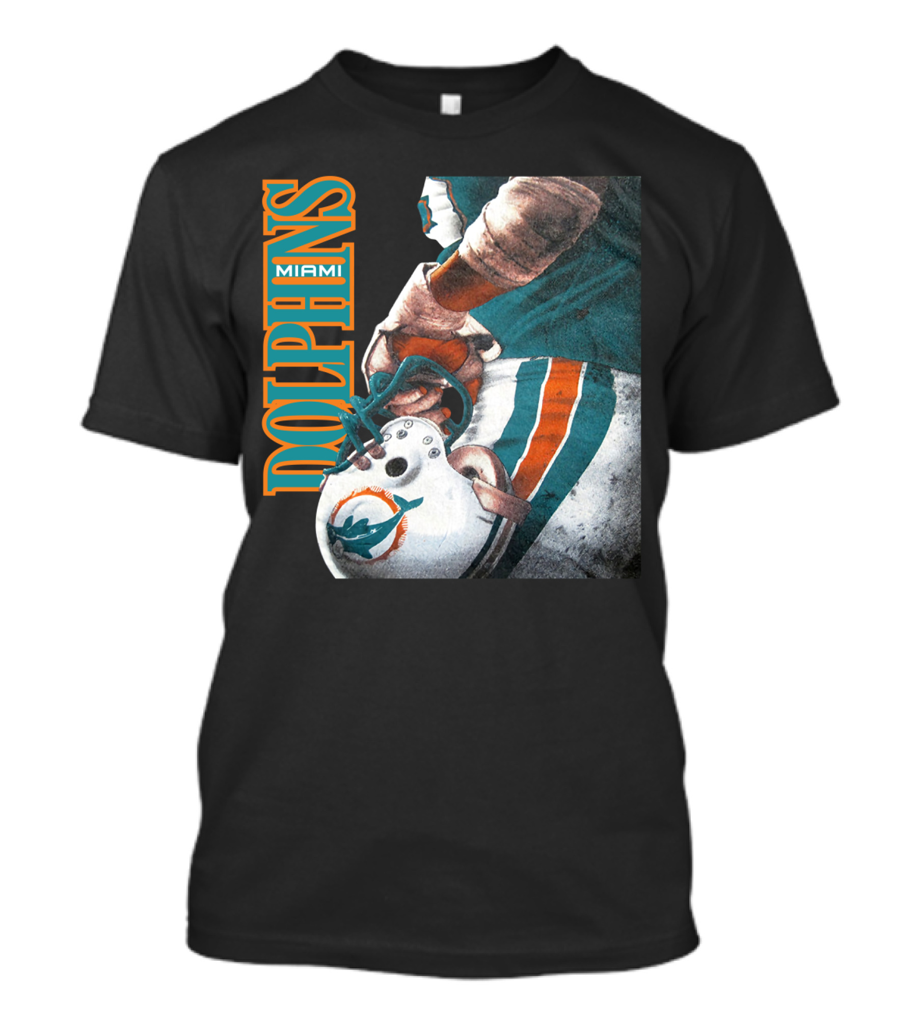 Miami Dolphins Football Helmet T-Shirt