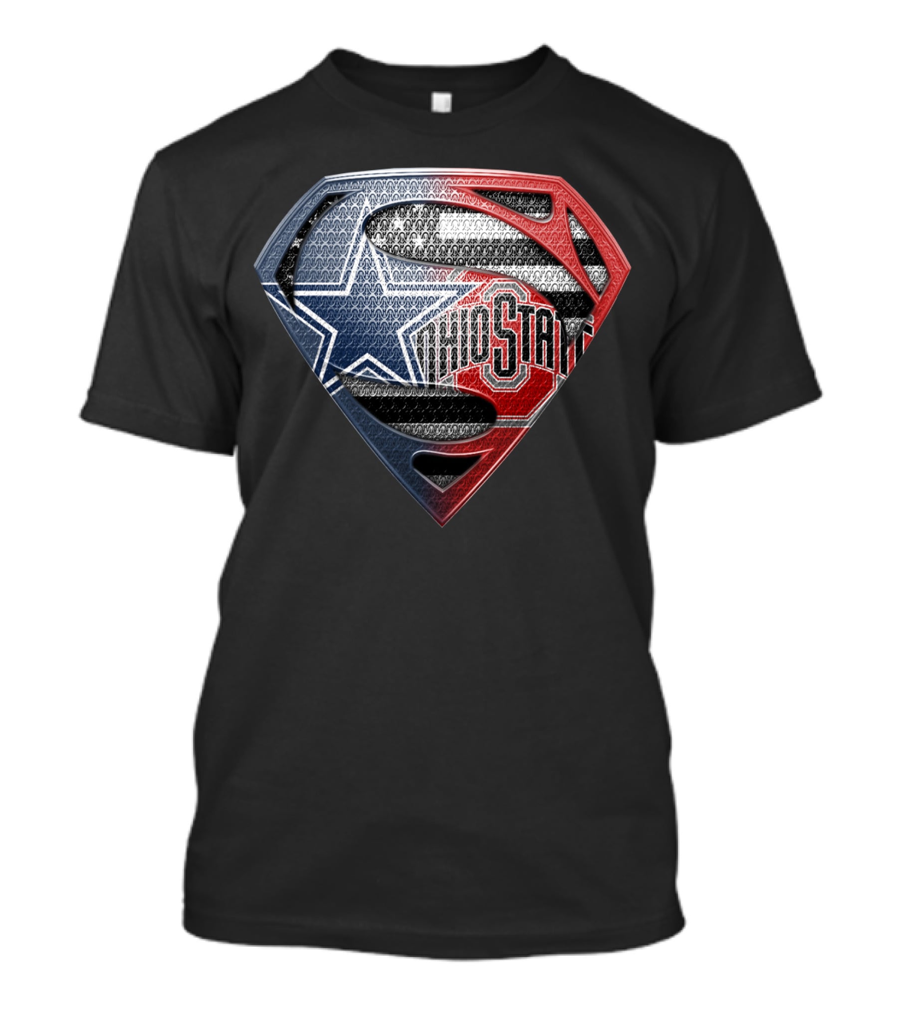 Cowboys Ohio State Superman Logo Fusion T-Shirt