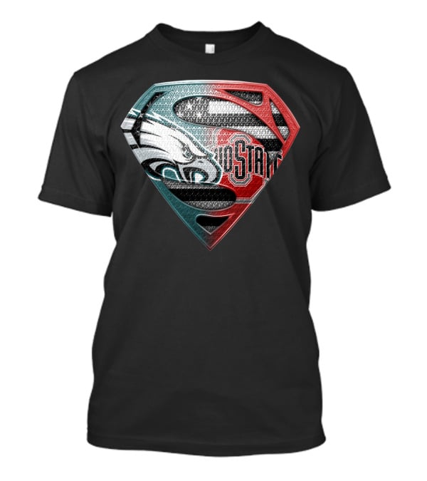 Philadelphia Eagles Ohio State Superman Shield T-Shirt