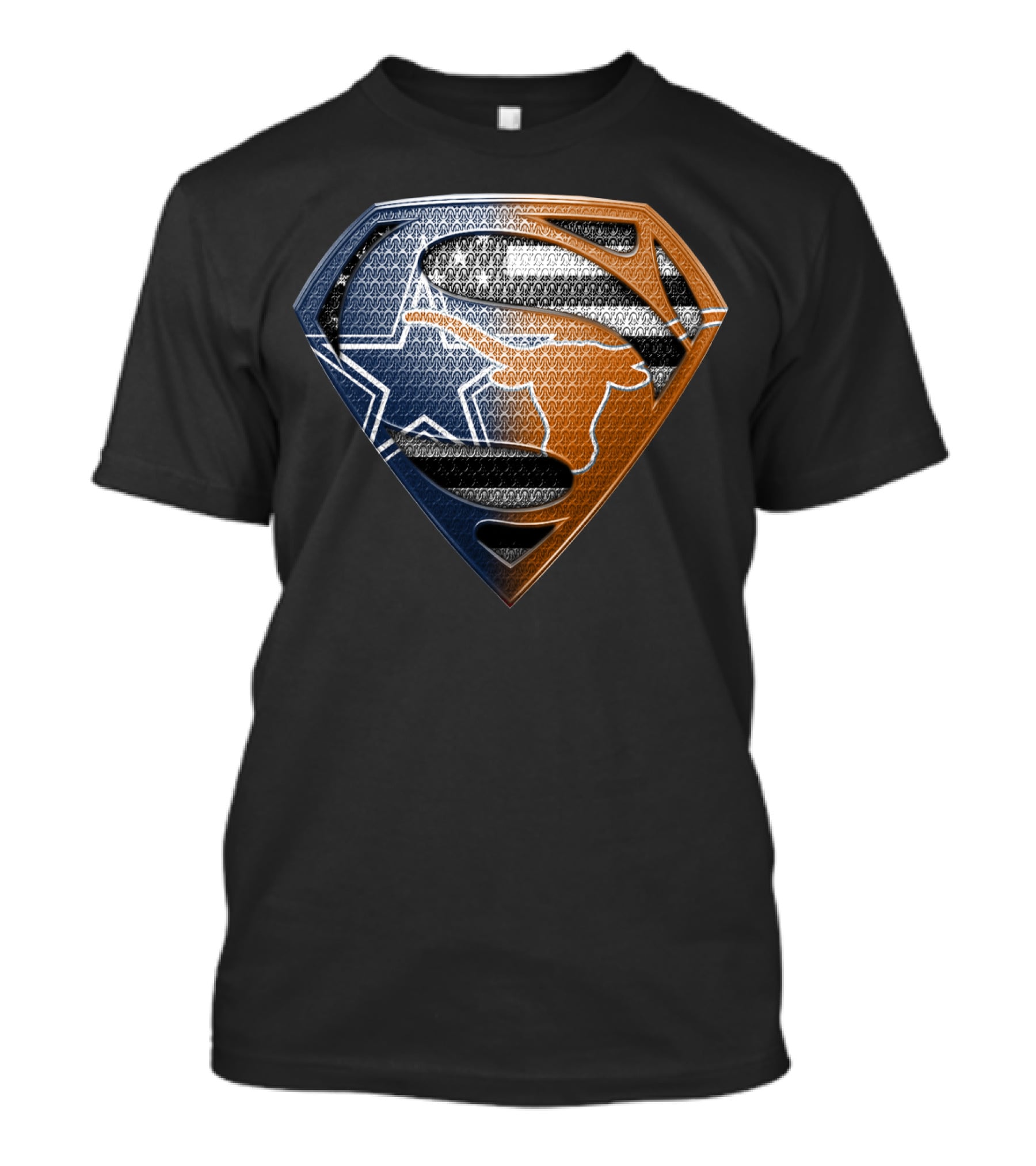 Texas Longhorns Dallas Cowboys Superman Logo Mashup T-Shirt