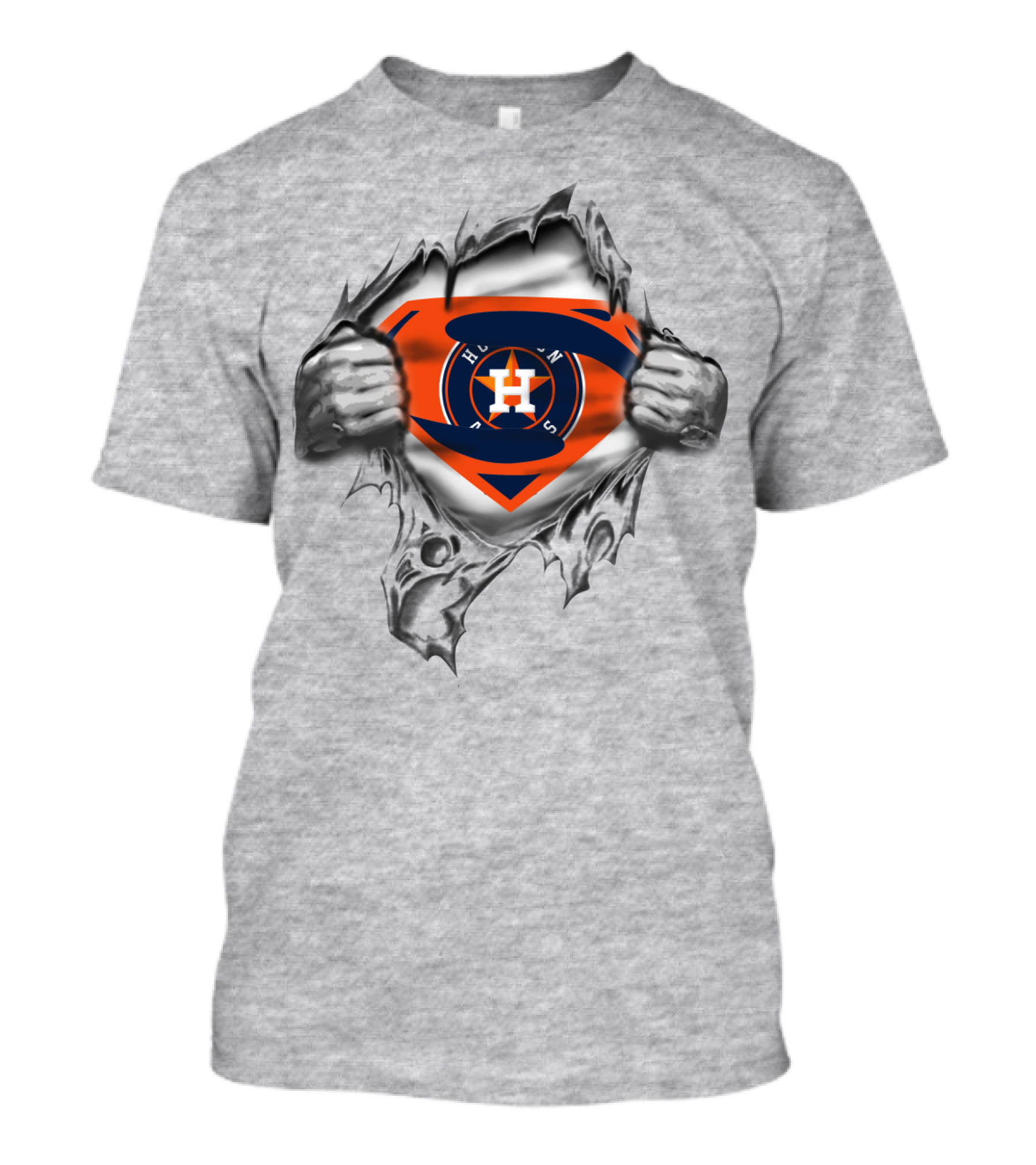 Houston Astros Superhero Shield Tear T-Shirt
