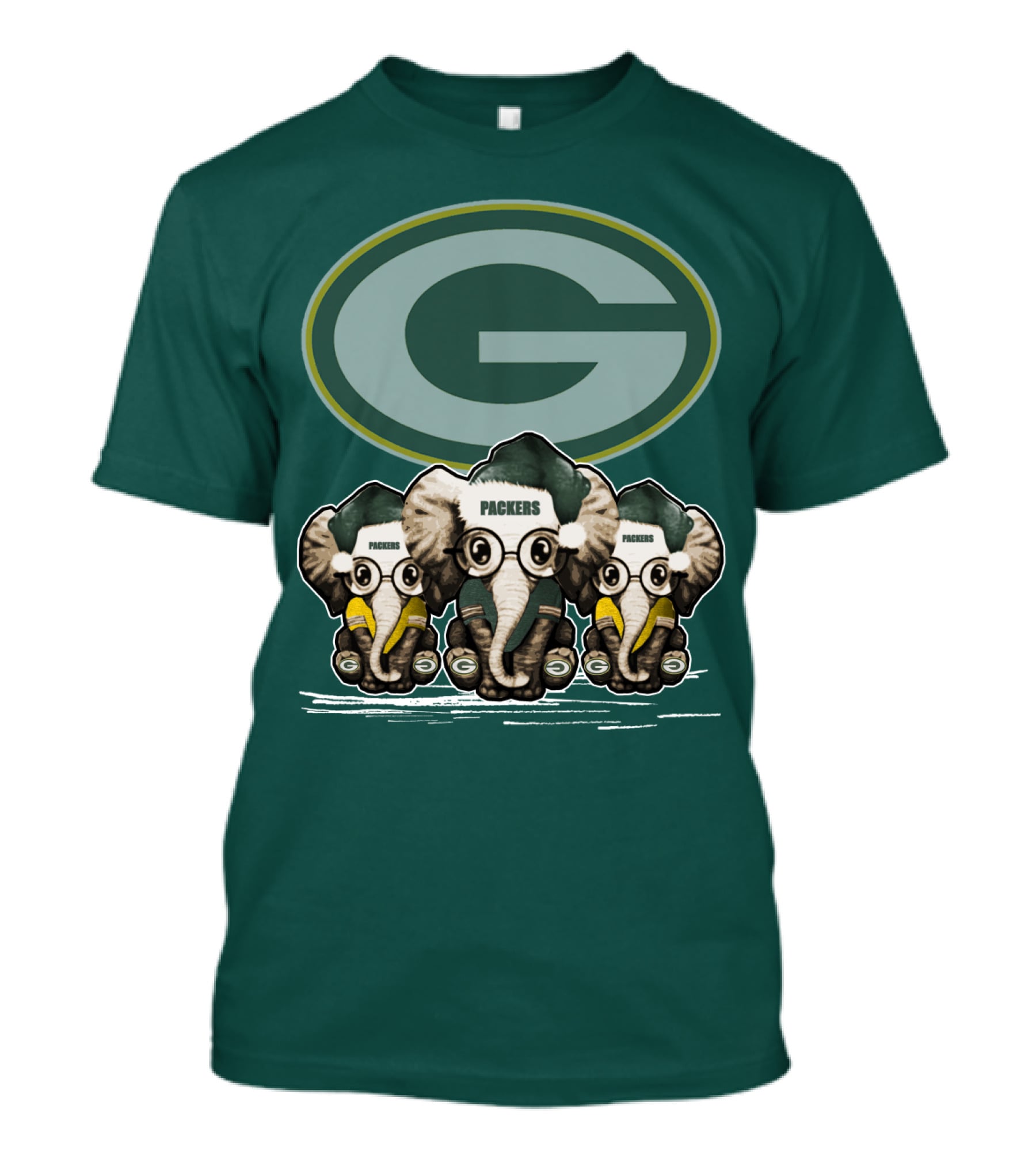 Green Bay Packers Elephants Logo Packers T-Shirt