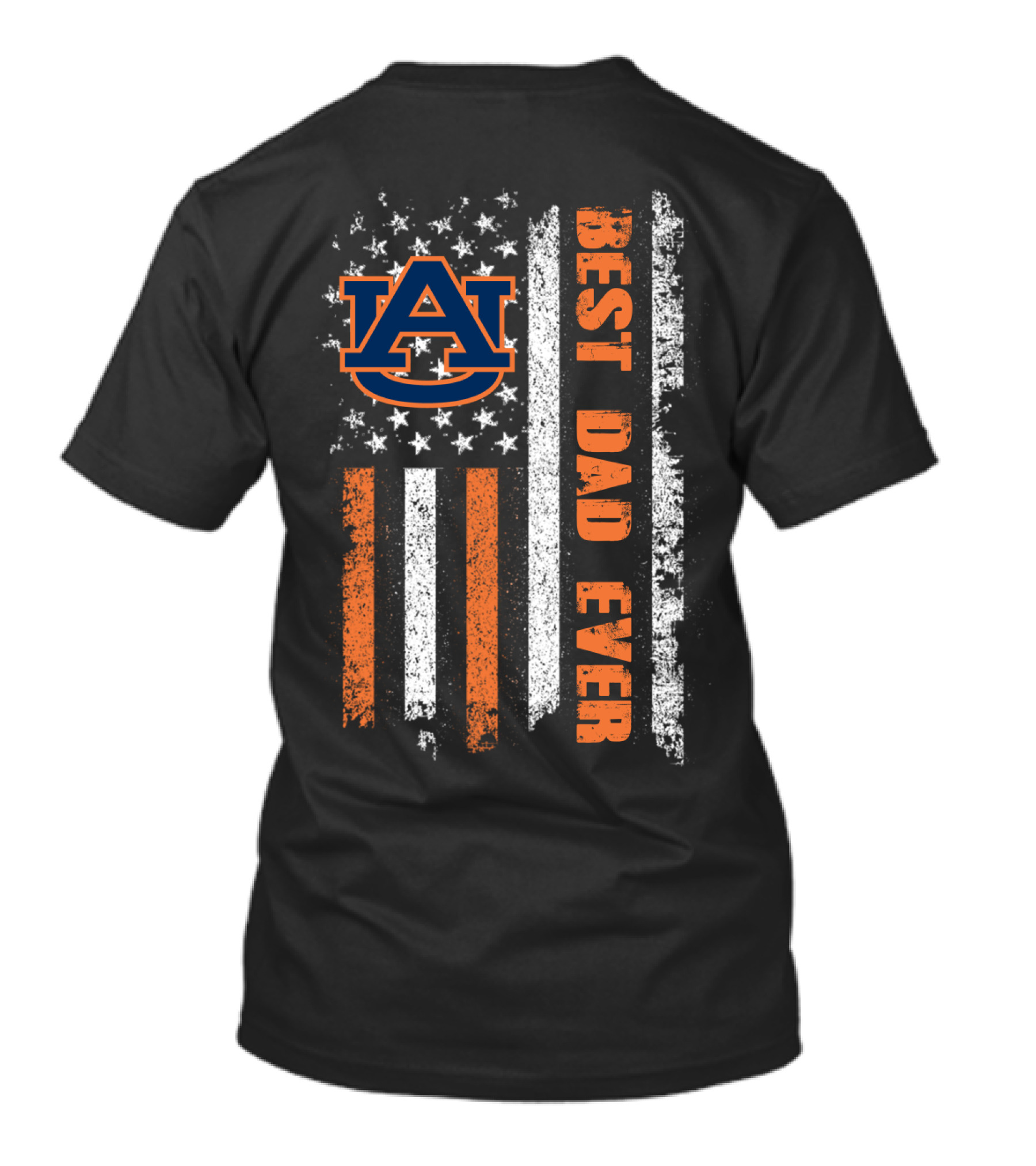 Auburn Tigers Best Dad Ever American Flag T-Shirt