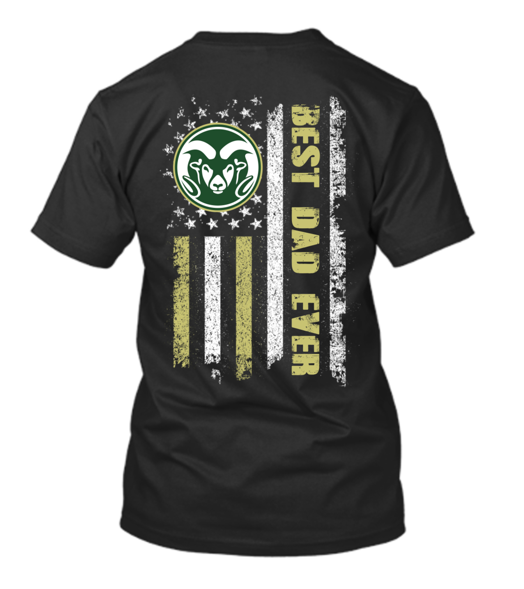 Best Dad Ever Evd 084 American Flag Ram T-Shirt