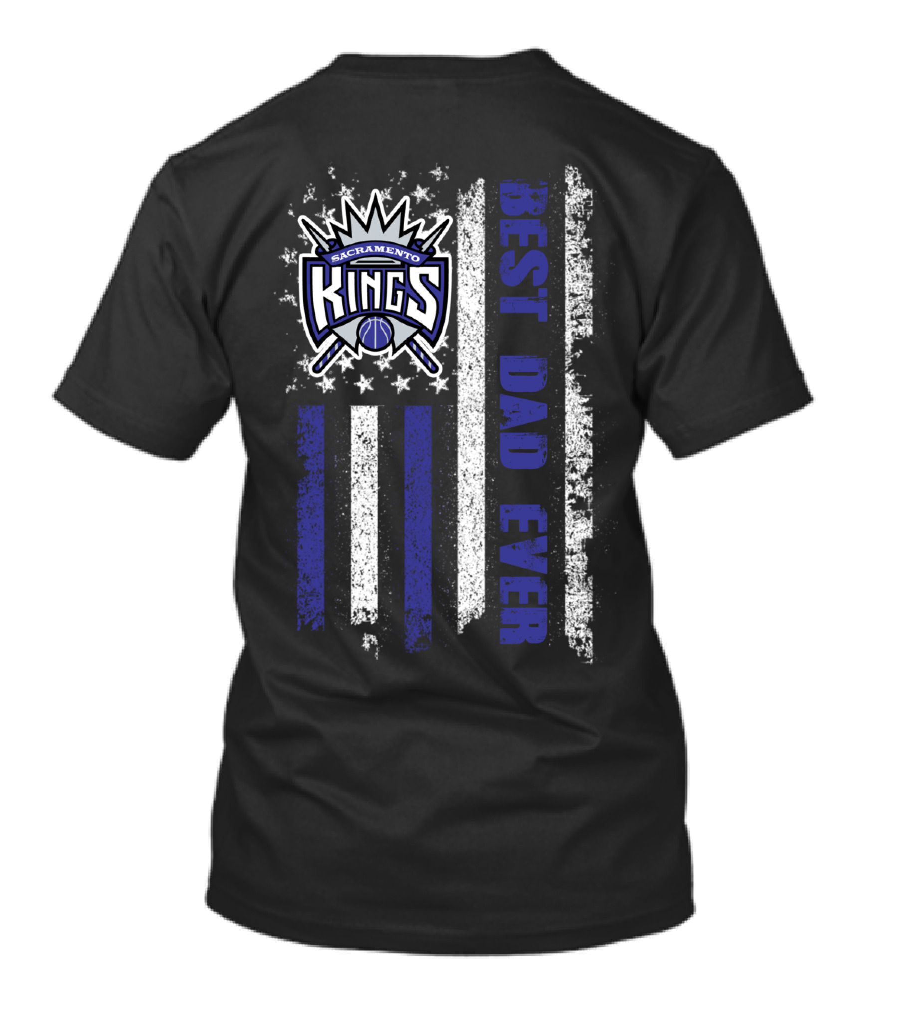 Sacramento Kings Best Dad Ever American Flag Evd 027 T-Shirt