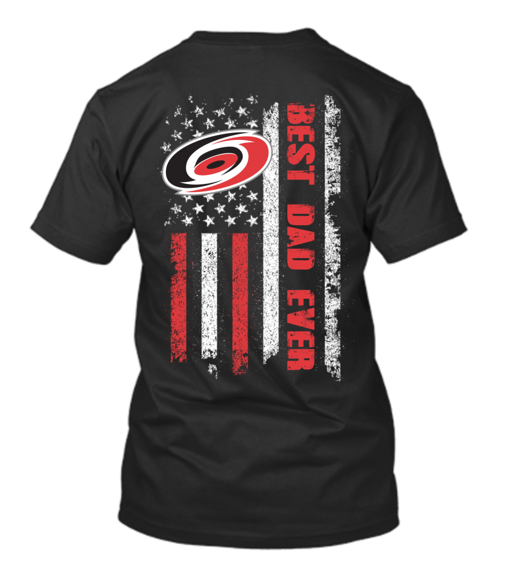 Best Dad Ever American Flag Carolina Hurricanes T-Shirt