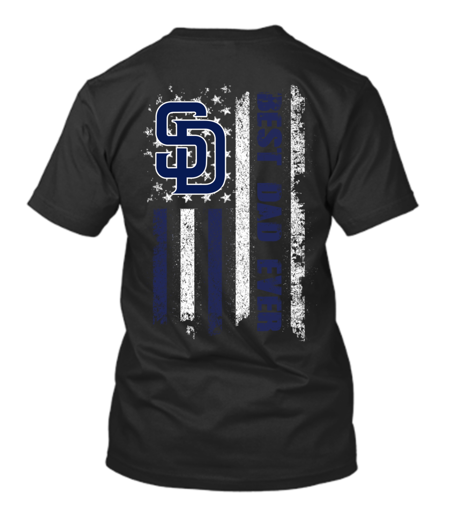 Sd Best Dad Ever American Flag T-Shirt