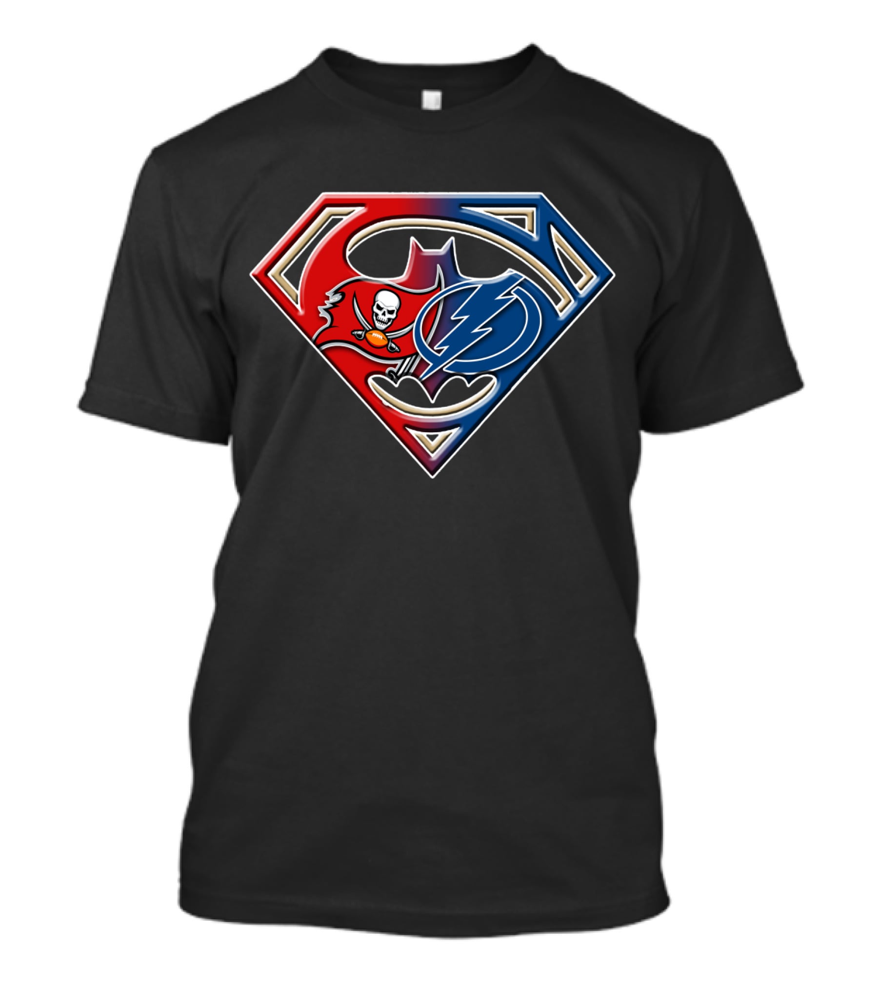 Buccaneers Lightning Superhero Logo Fusion T-Shirt