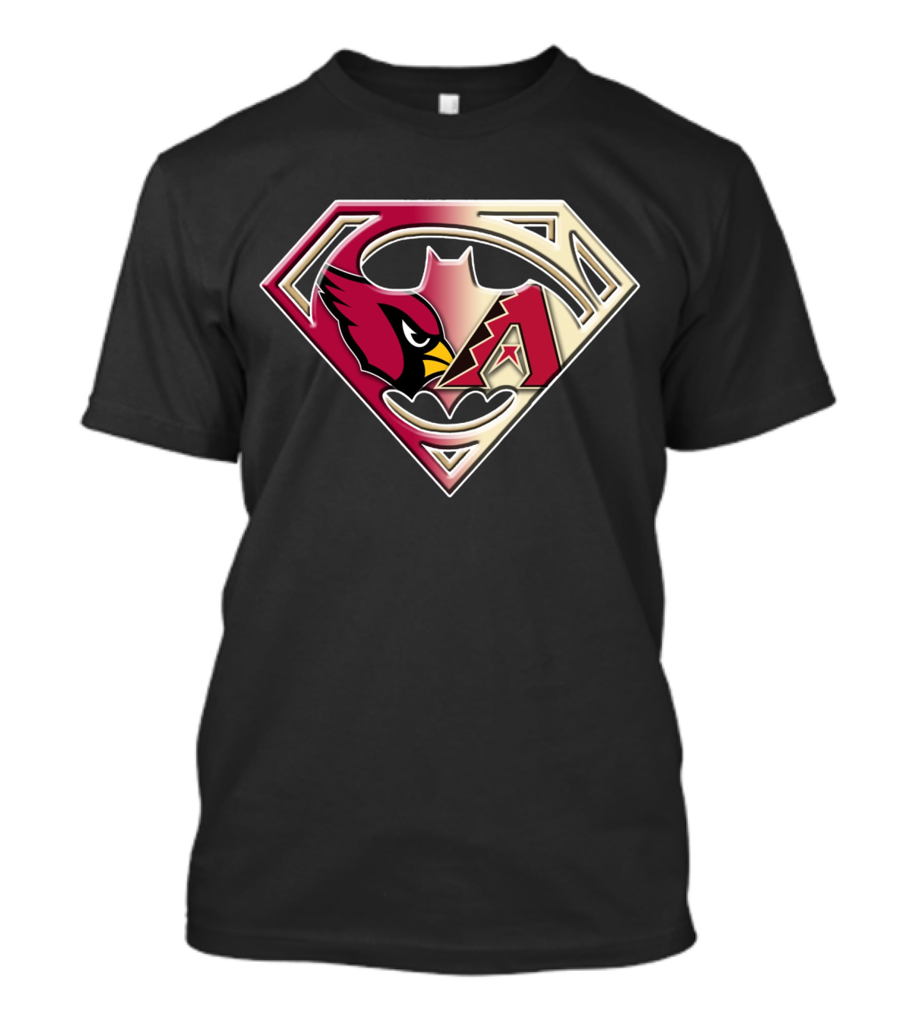 Arizona Cardinals Diamondbacks Superman Logo Fusion T-Shirt