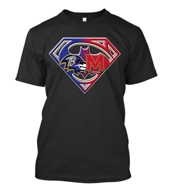 Baltimore Raven Superman Superman Maryland Terrapins T-Shirt