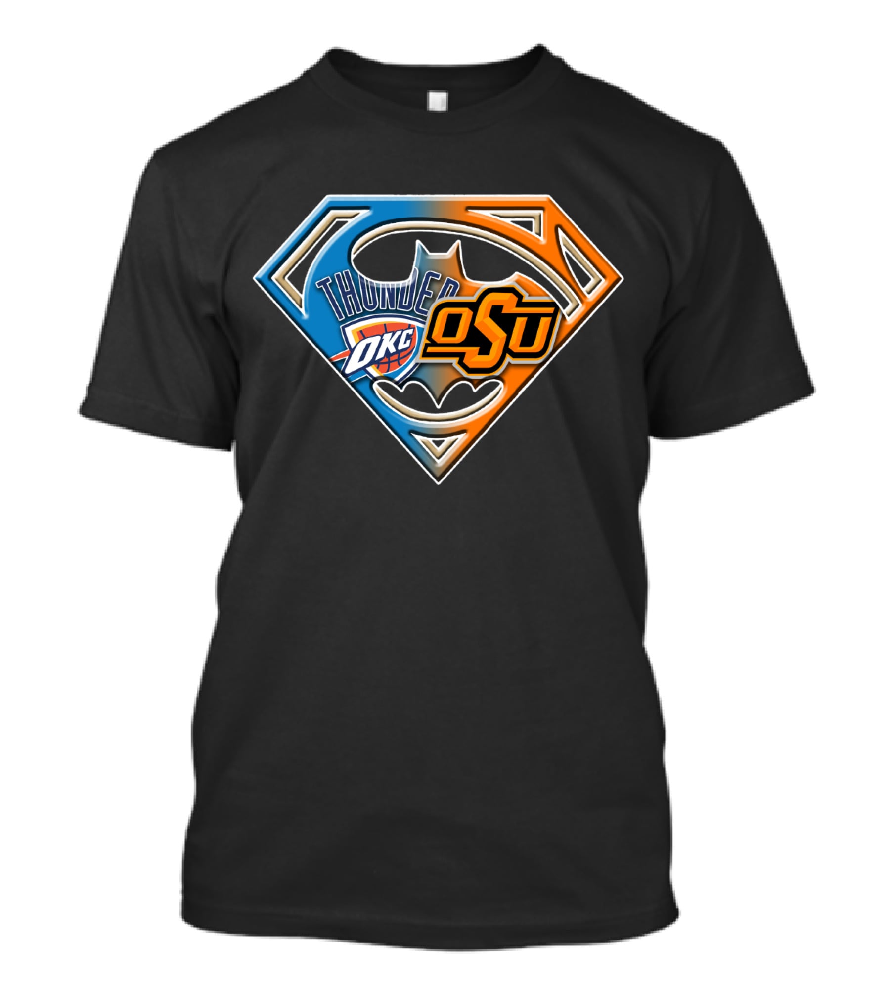 Thunder Okc Osu Bat 127 Superhero T-Shirt
