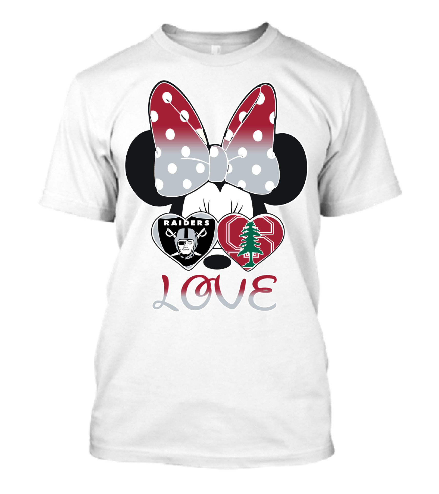 Love Raiders Stanford Minnie Bow Hearts T-Shirt