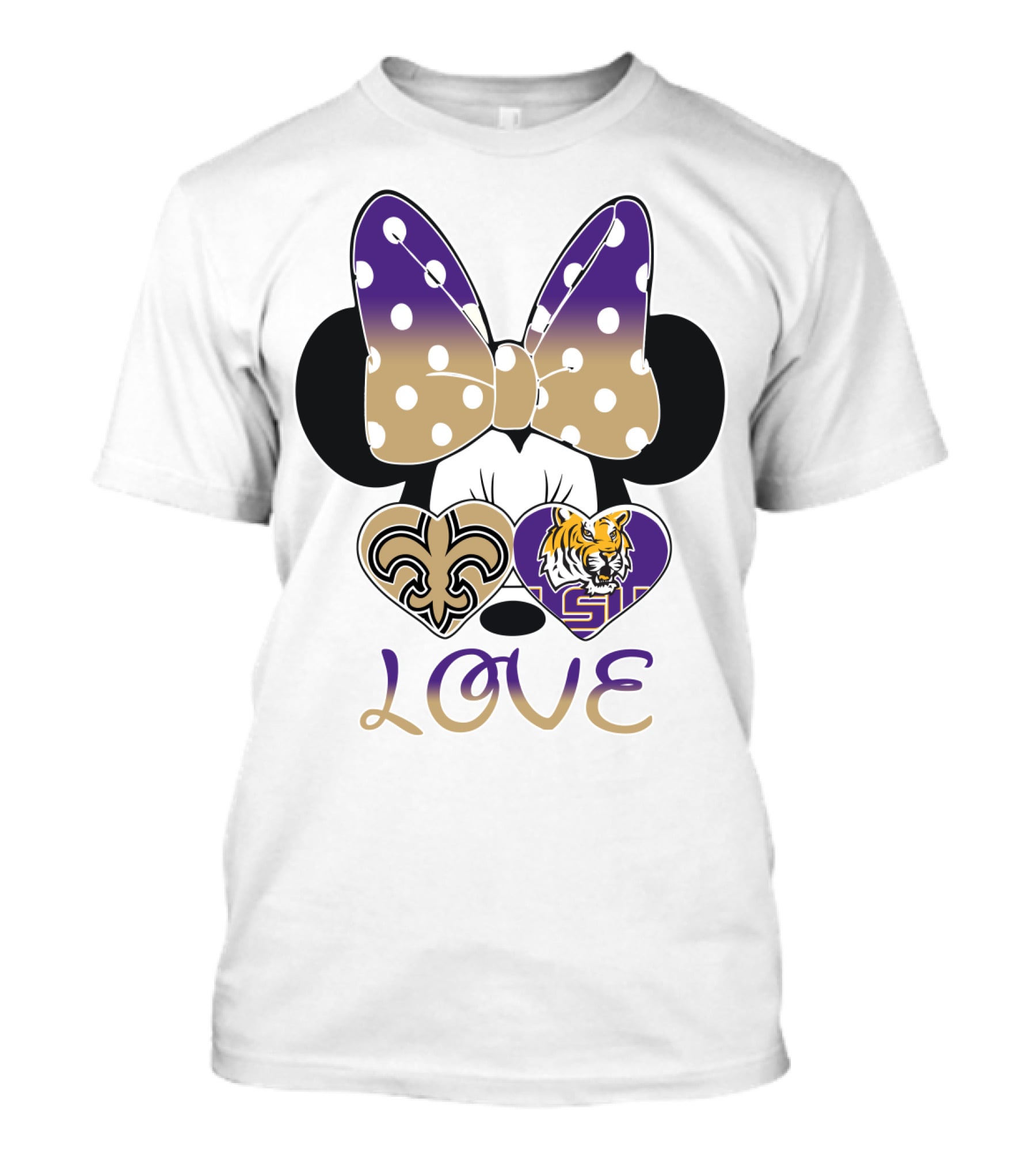 Love Lsu Saints Minnie Bow T-Shirt