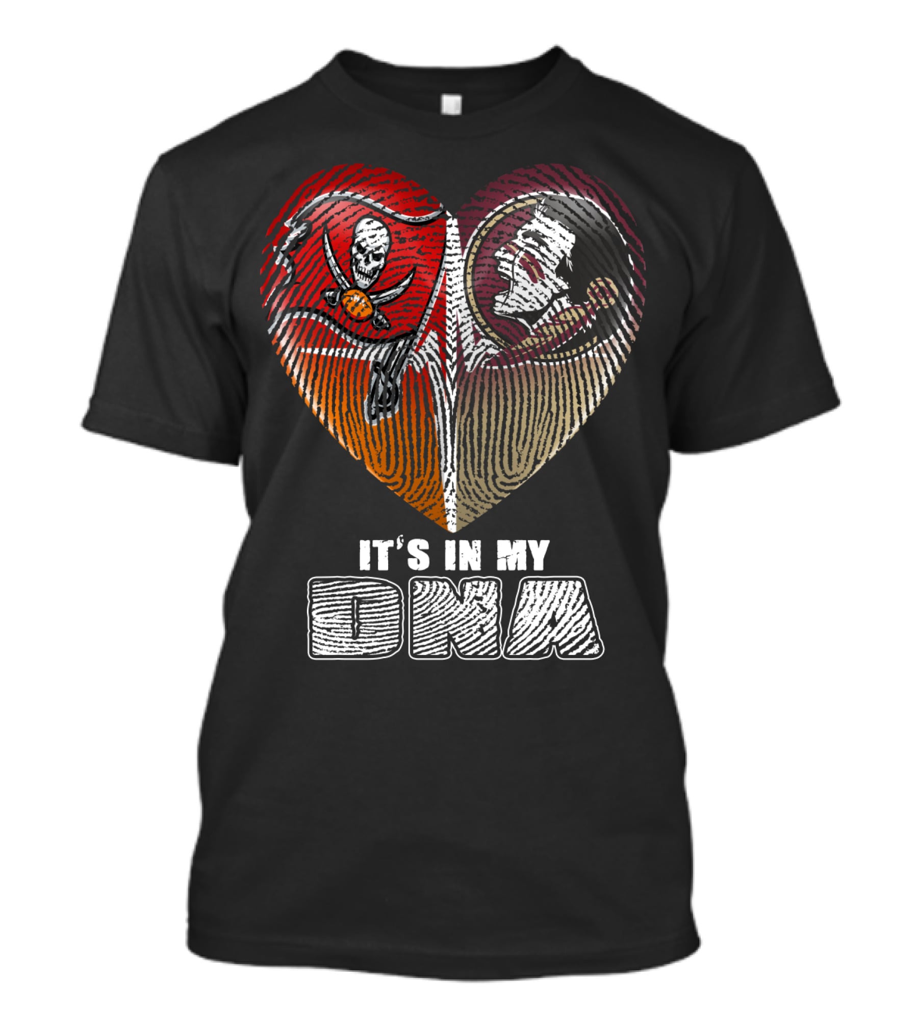 It's In My Dna Buccaneers Seminoles Heart T-Shirt