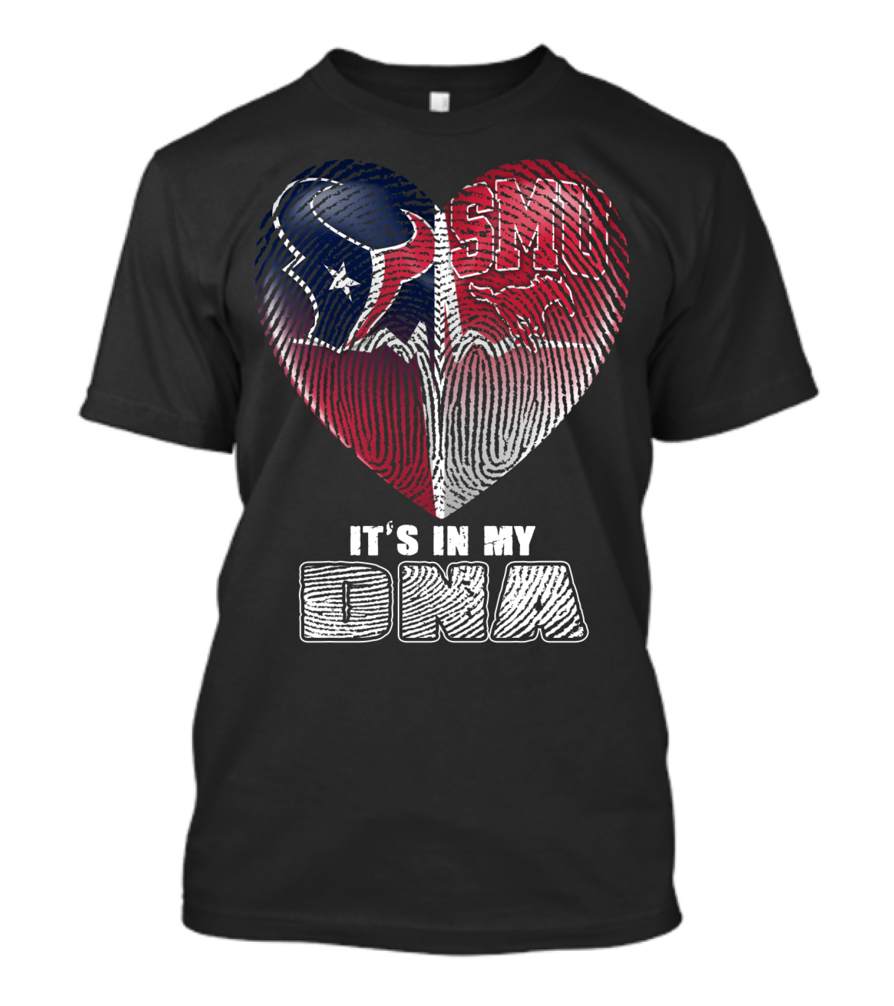 Houston Texans And Smu Heart It's In My Dna T-Shirt