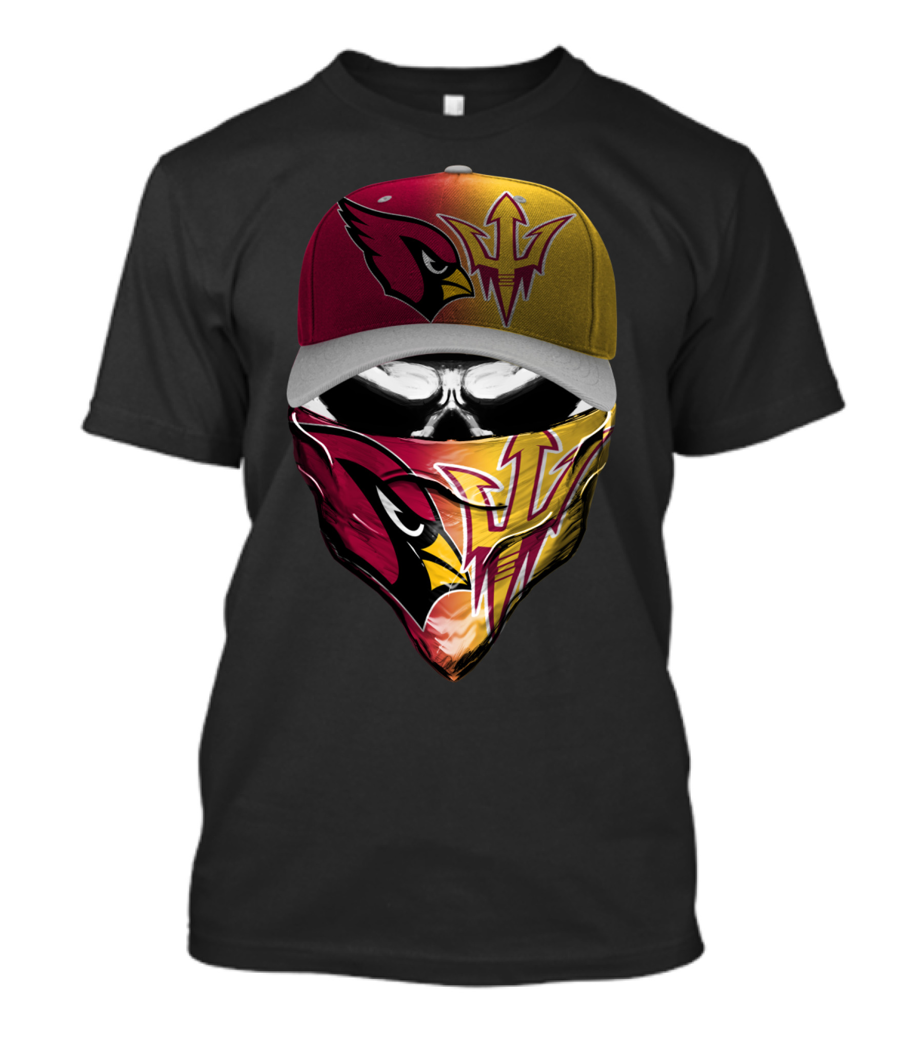 Arizona Cardinals Sun Devils Face Gear T-Shirt