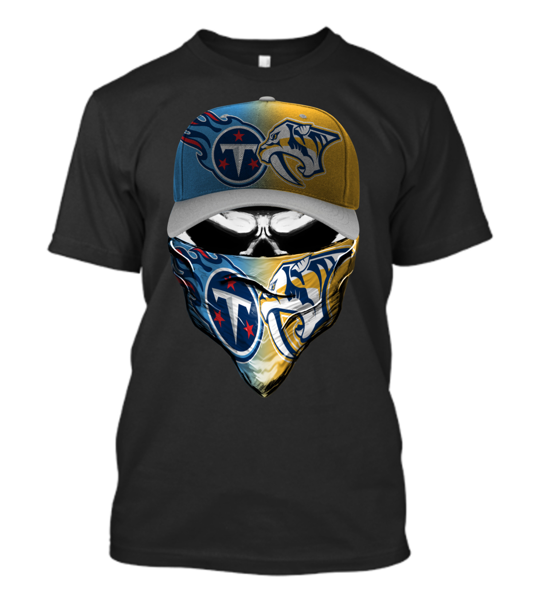 Tennessee Titans Nashville Predators Sports Fanatic Bandana Cap T-Shirt