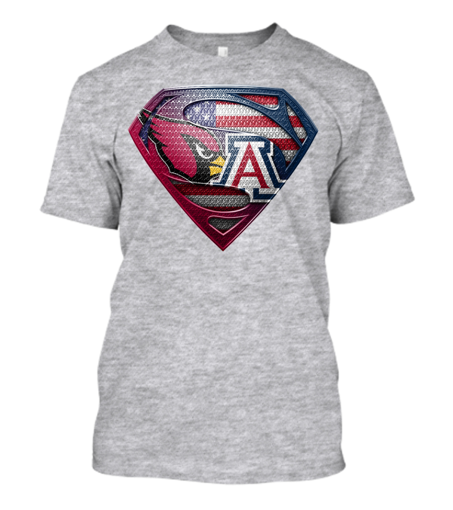 Arizona Cardinals Arizona Wildcats American Flag Shield T-Shirt