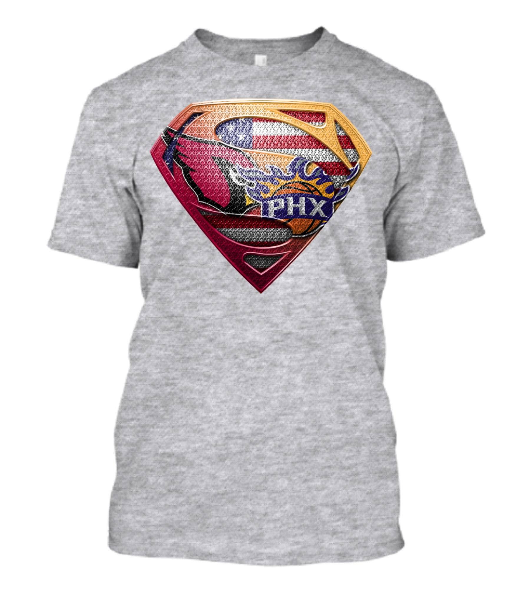 Superman Phx Suns Basketball Shield T-Shirt