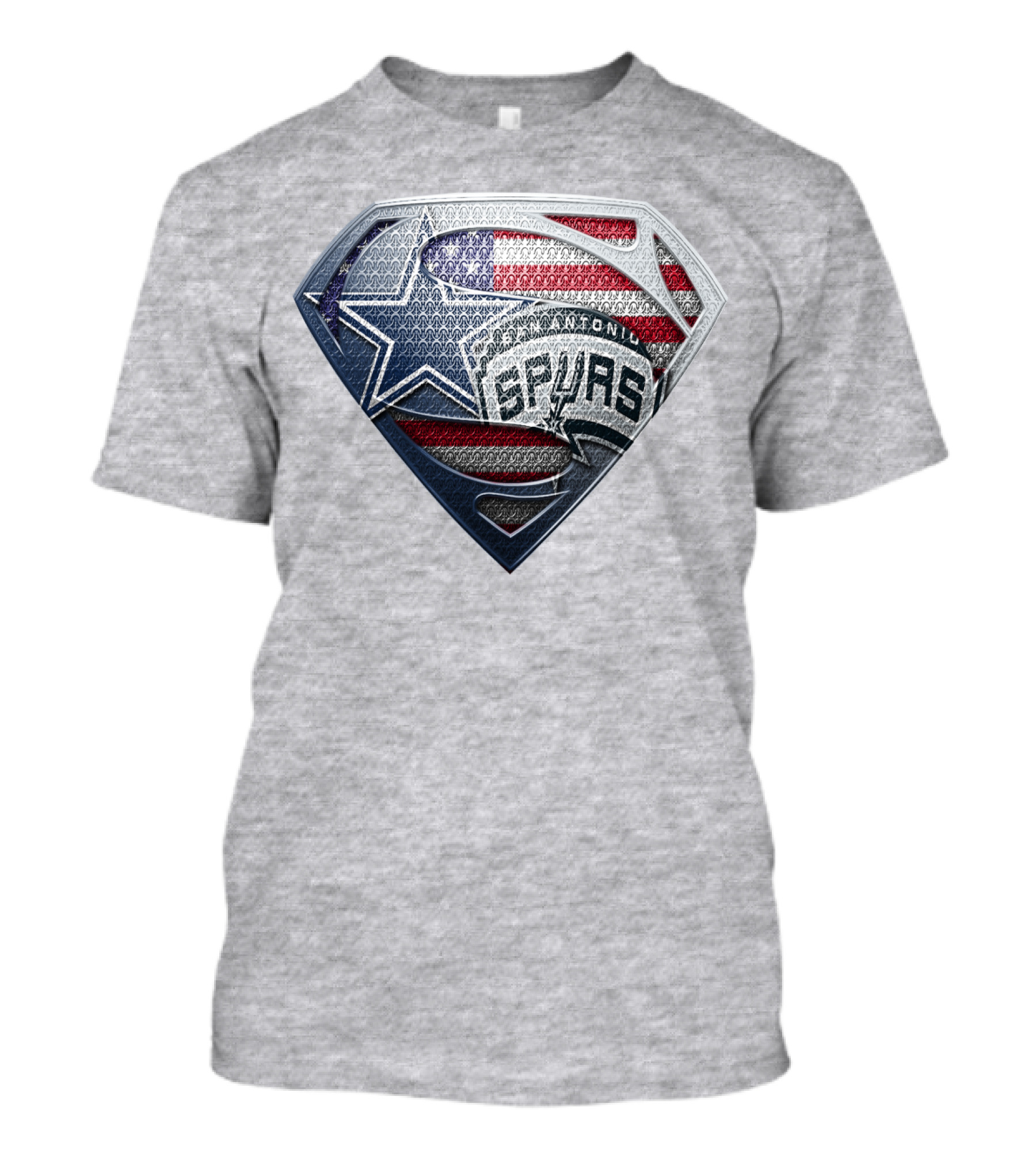San Antonio Spurs Superman Shield Usa Flag T-Shirt