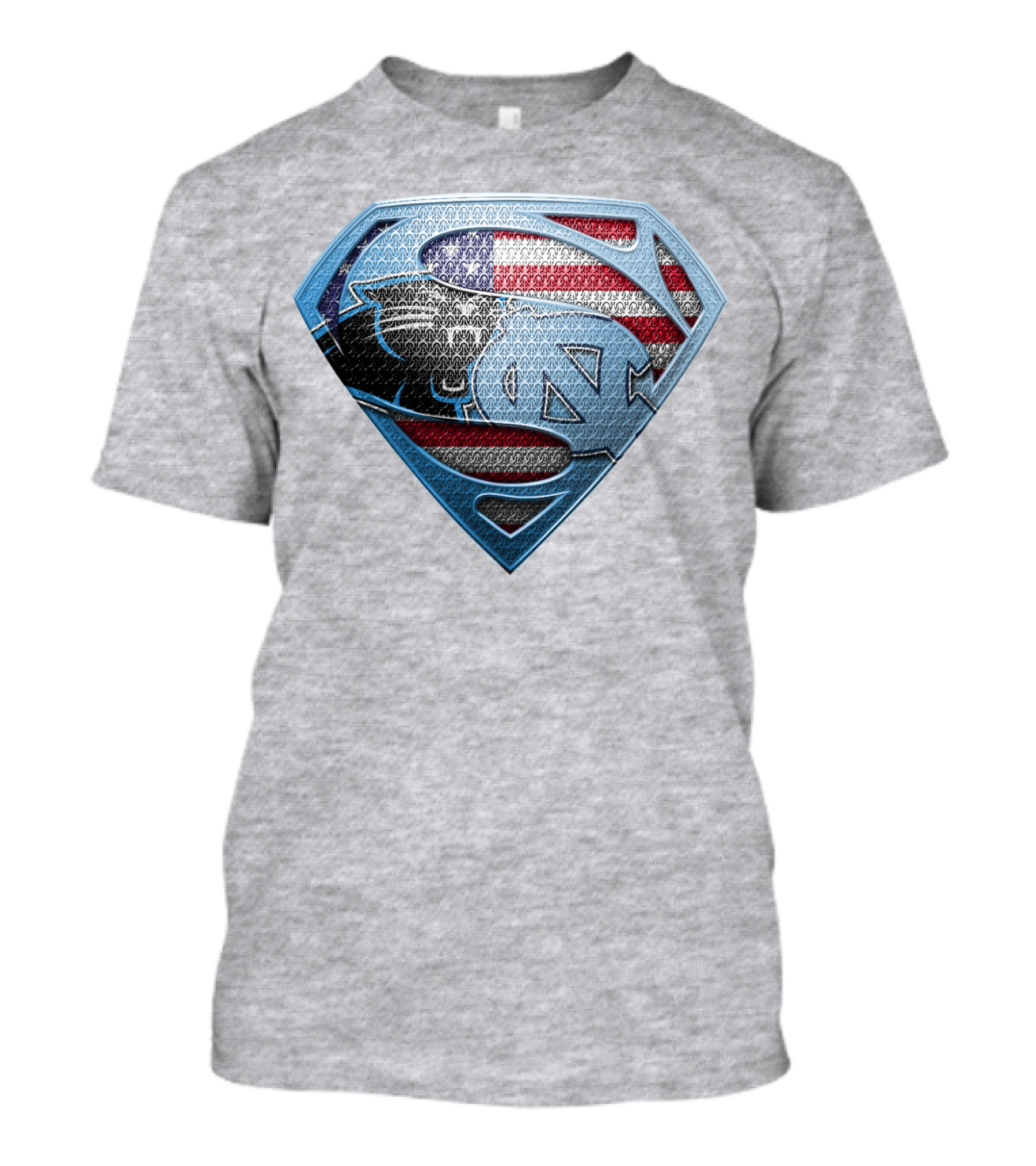 North Carolina Panthers Superman Usa Flag T-Shirt