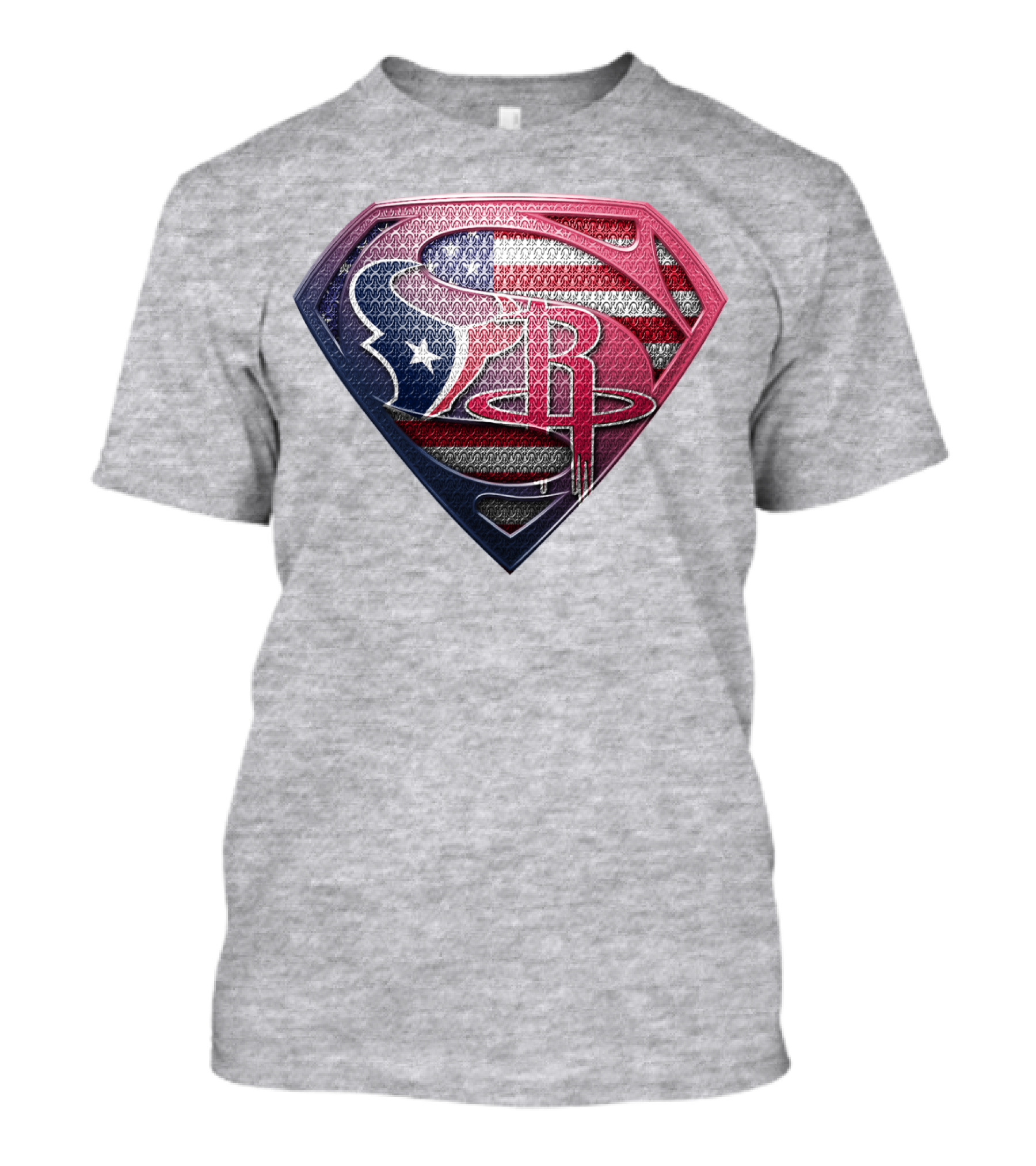Superman Houston Texans Us Flag T-Shirt