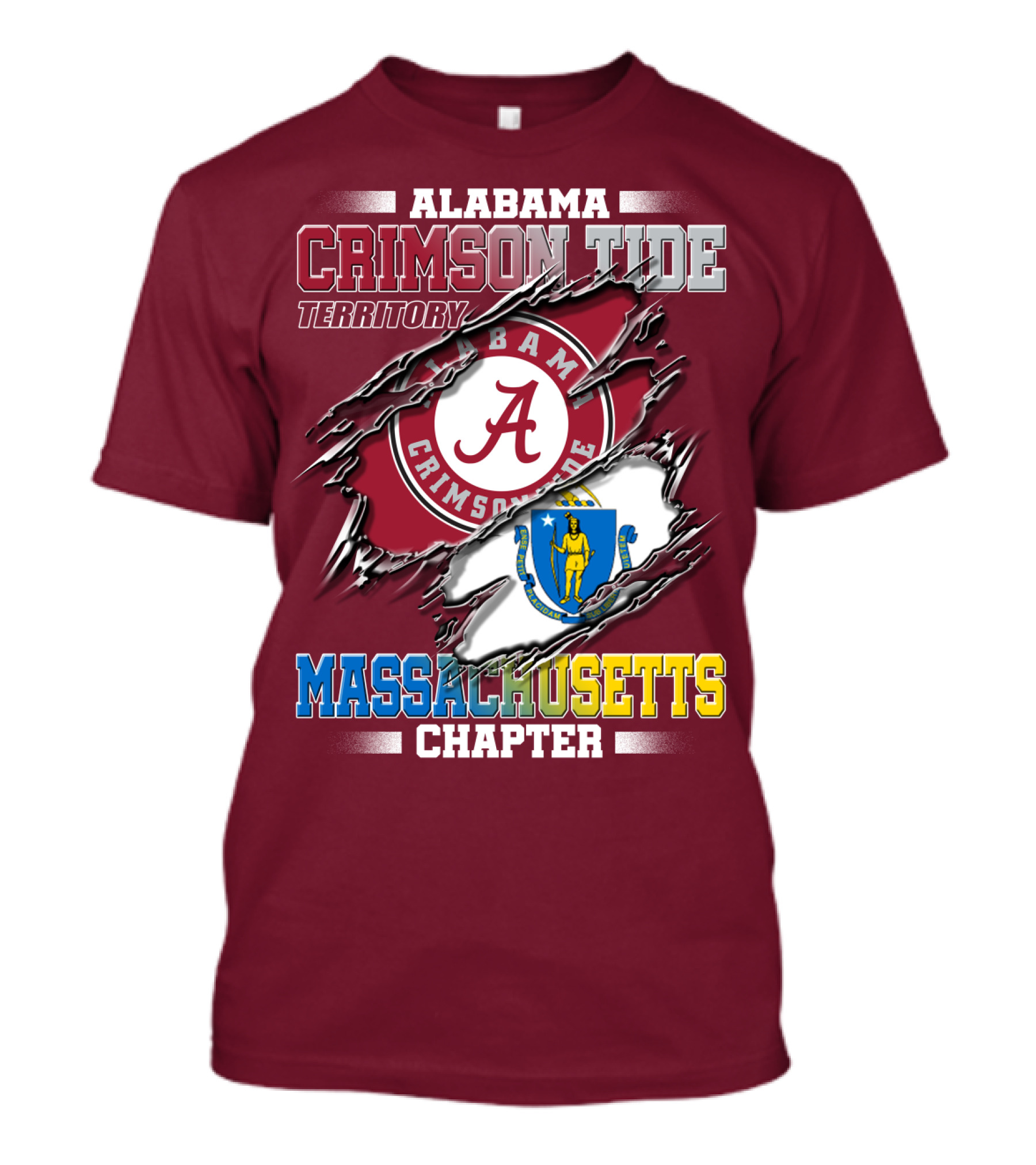 Alabama Crimson Tide Territory Massachusetts Chapter T-Shirt