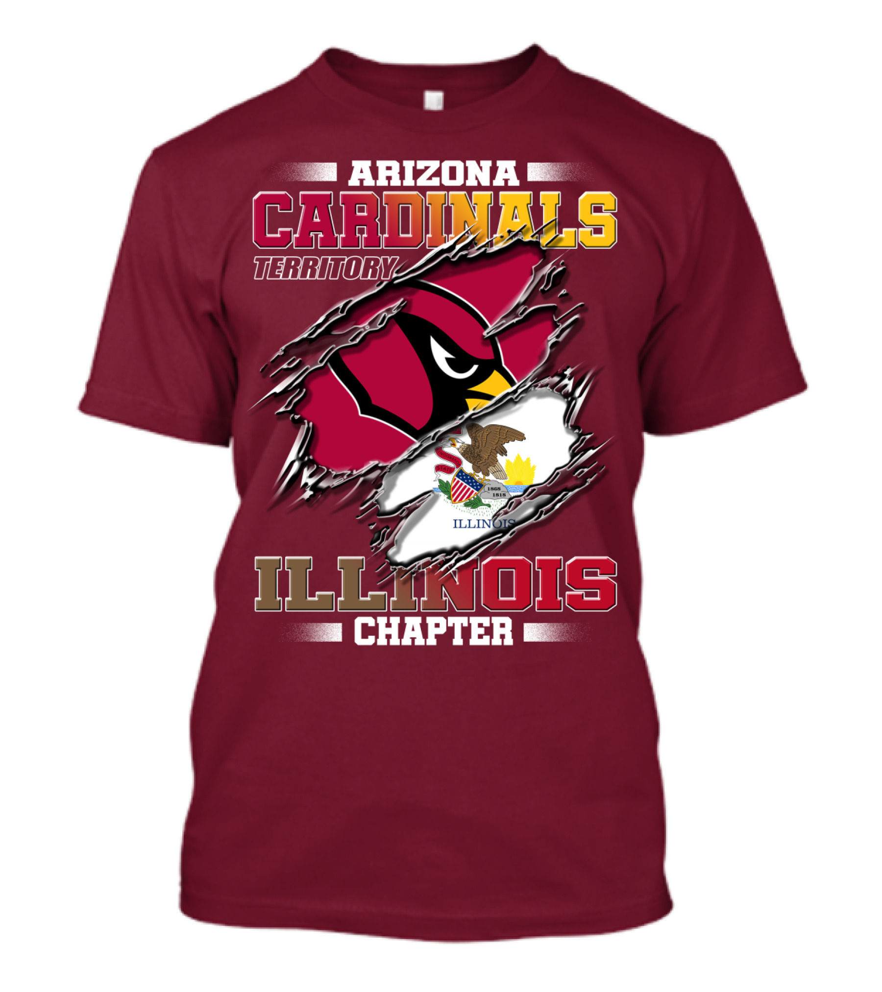 Arizona Cardinals Territory Illinois Chapter T-Shirt