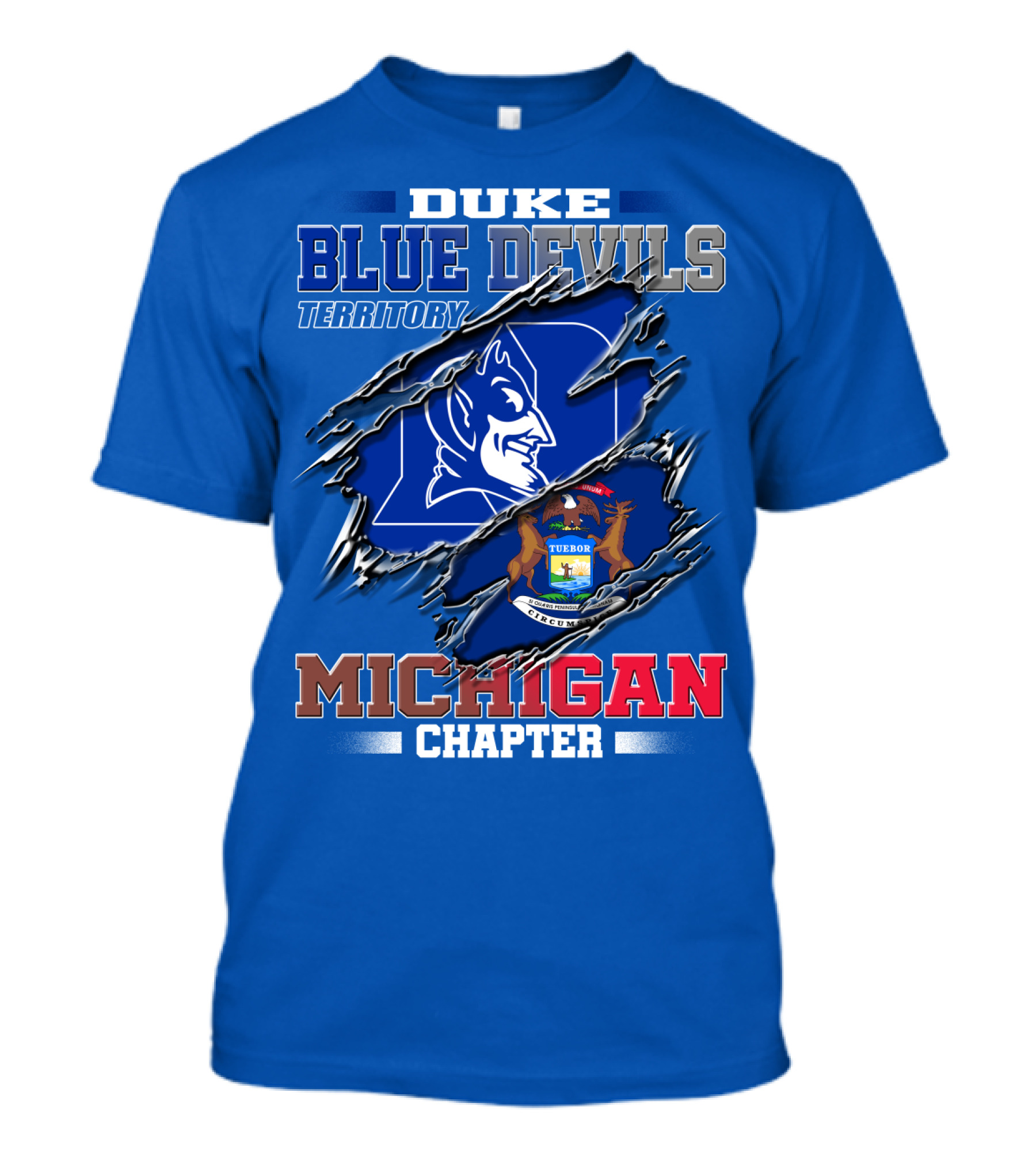 Duke Blue Devils Territory Michigan Chapter T-Shirt