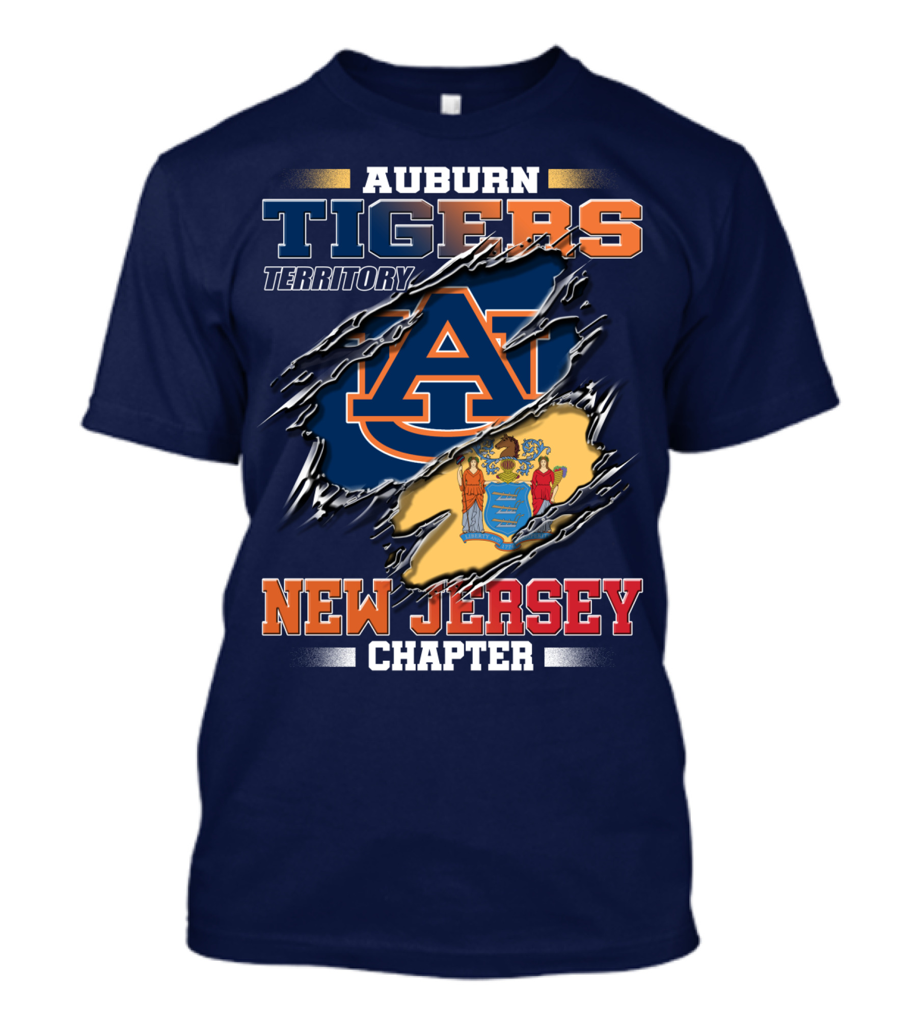 Auburn Tigers Territory New Jersey Chapter T-Shirt
