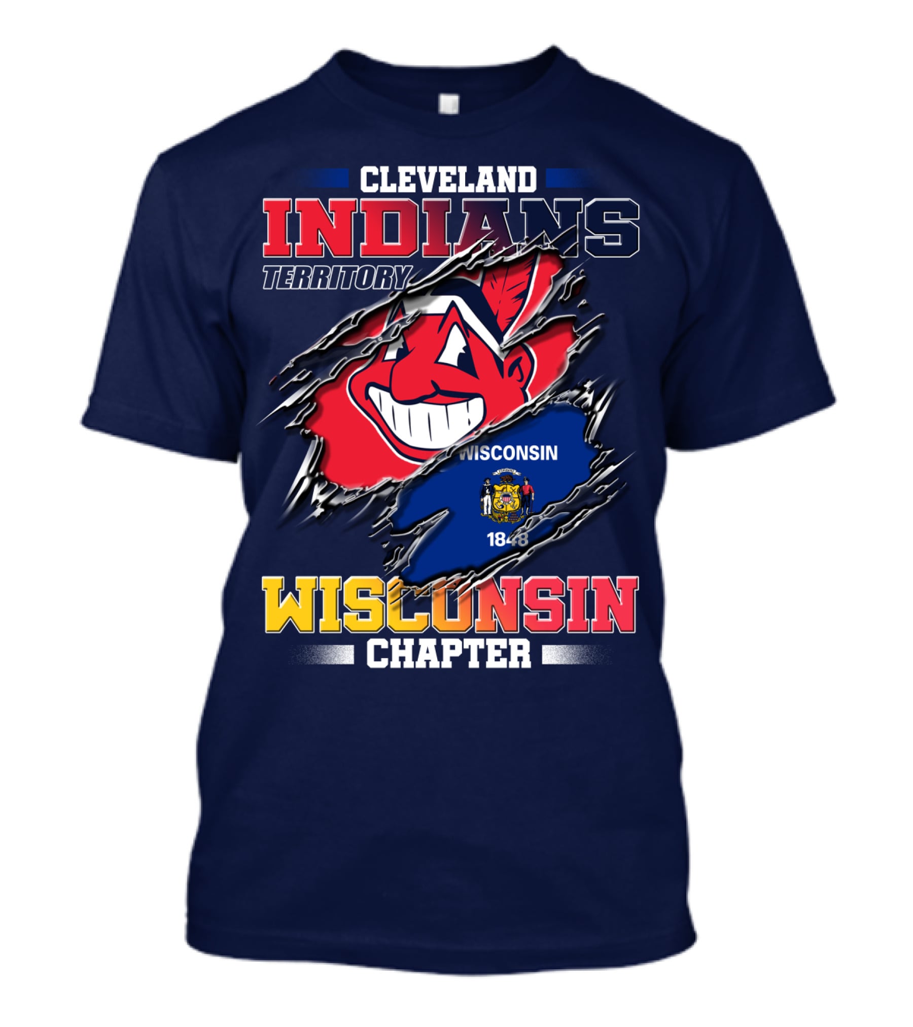 Cleveland Indians Territory Wisconsin Chapter 1848 T-Shirt