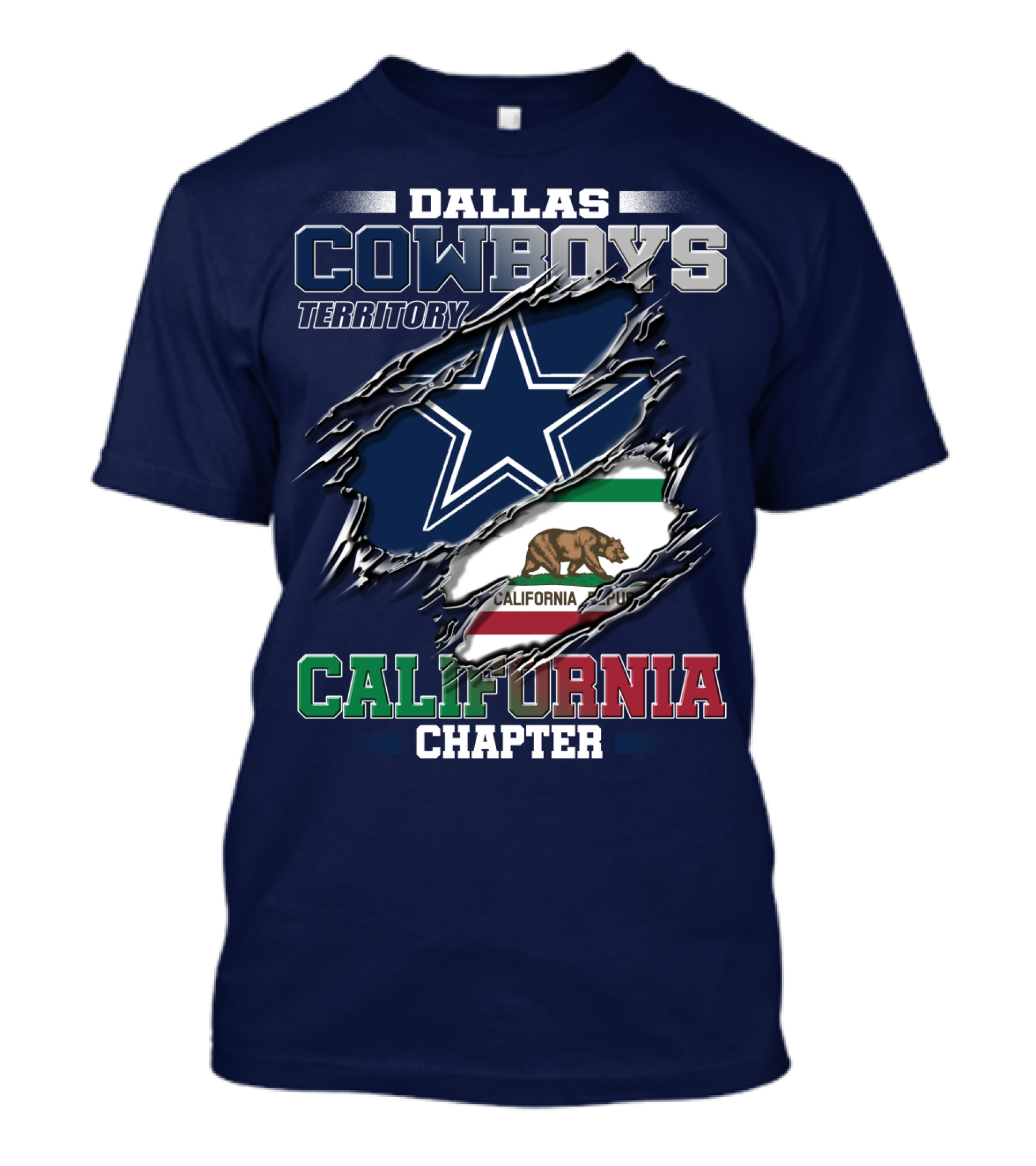 Dallas Cowboys Territory California Chapter T-Shirt