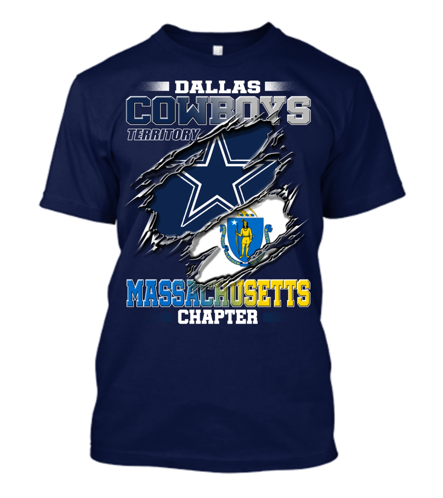 Dallas Cowboys Territory Massachusetts Chapter T-Shirt