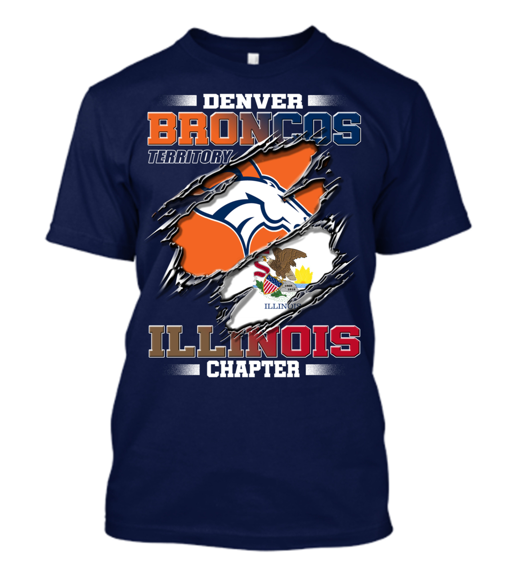 Denver Broncos Territory Illinois Chapter T-Shirt